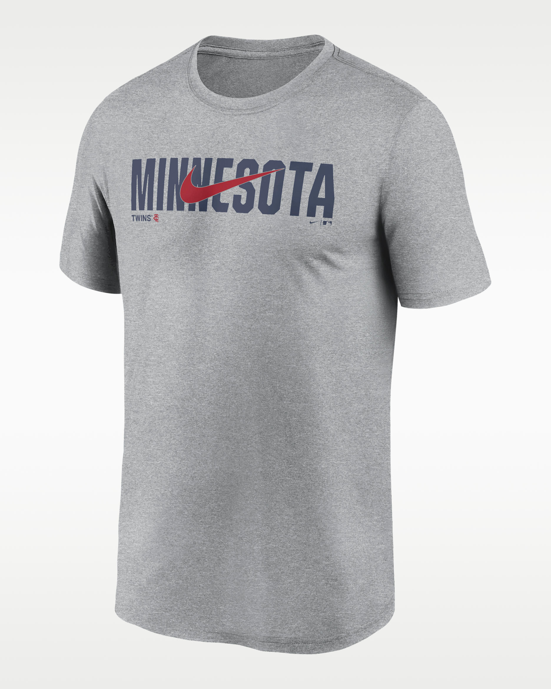 Minnesota Twins Swoosh Legend Men's Nike Dri-FIT MLB T-Shirt - Grey Heather