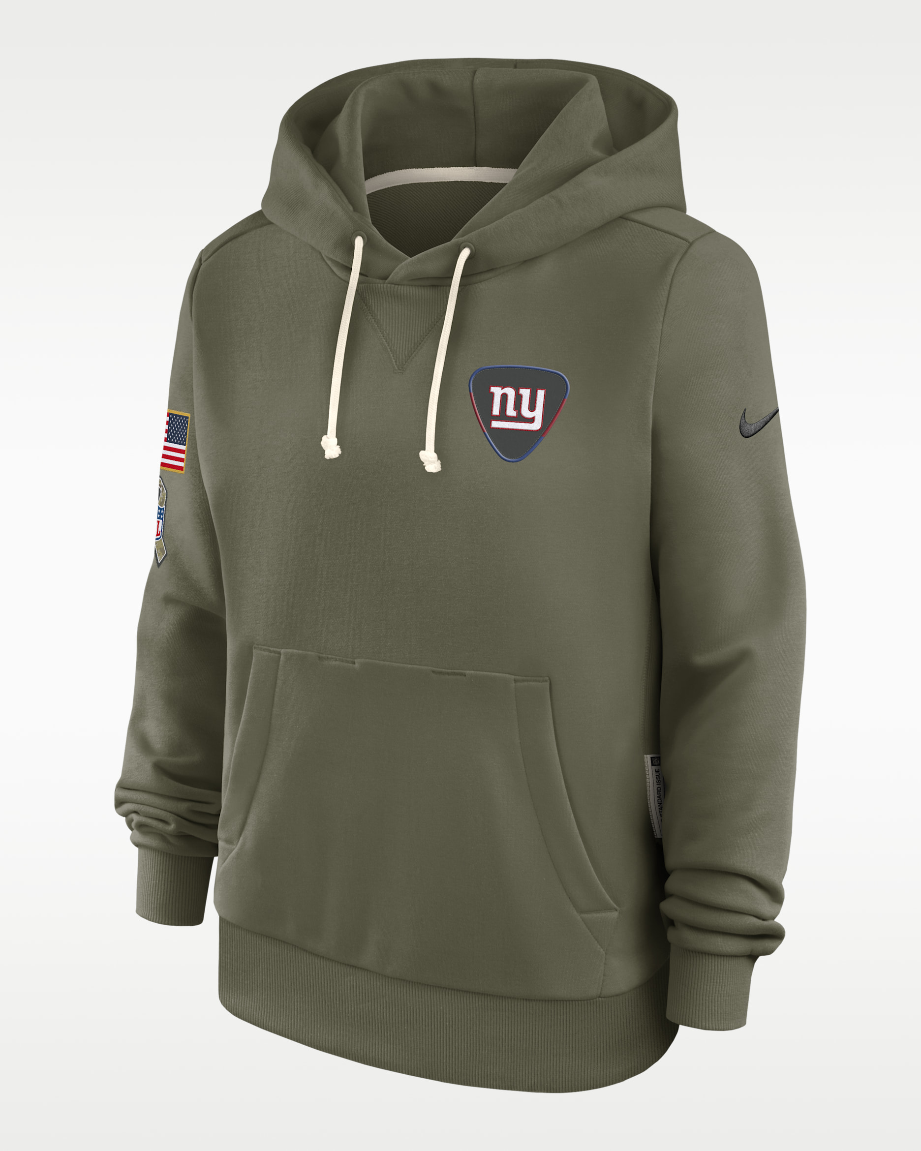 New York Giants Salute to Service Sideline Women's Nike Dri-FIT NFL Pullover Hoodie - Olive