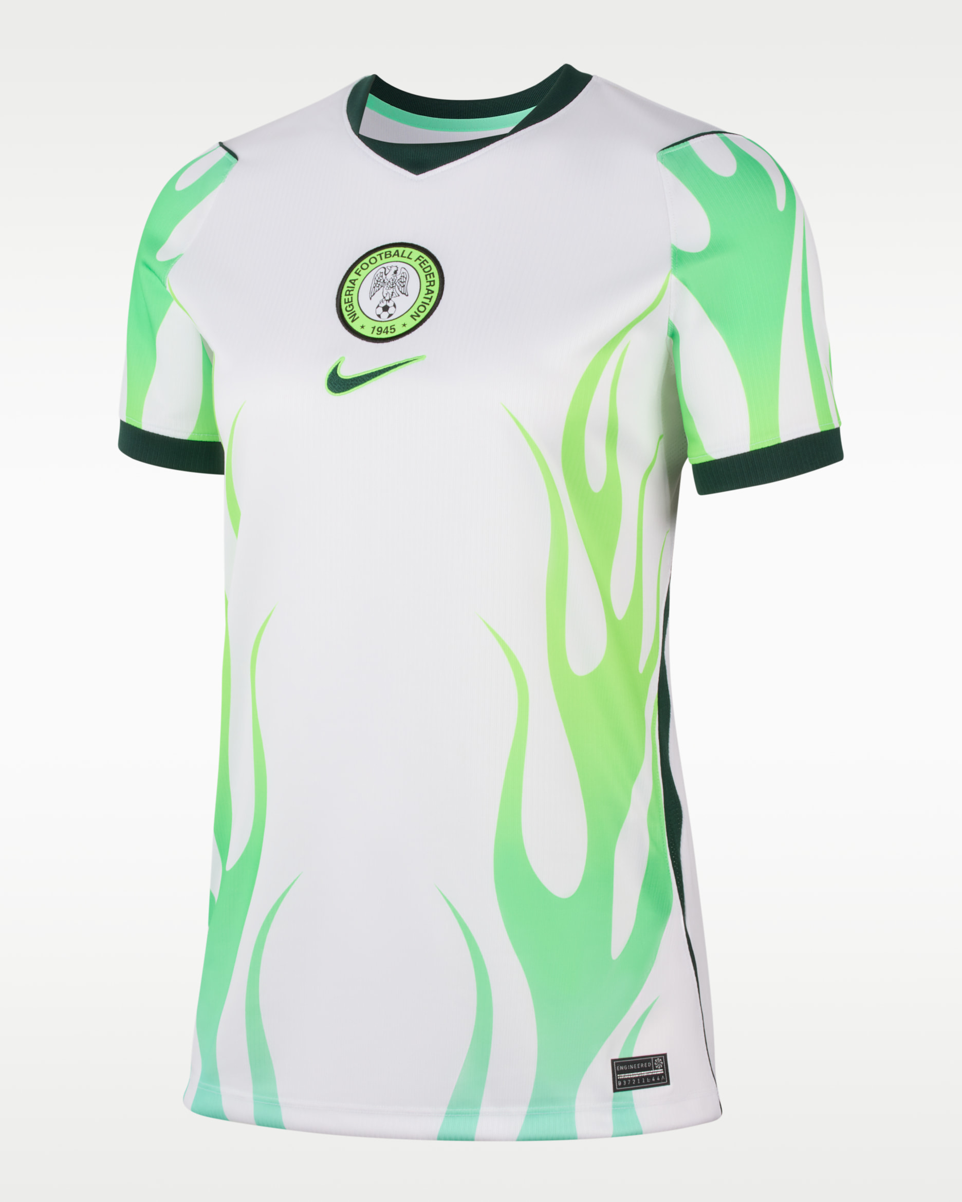 Nigeria 2026 Stadium Away Women's Nike Dri-FIT Soccer Replica Jersey - White/Green Glow/Black