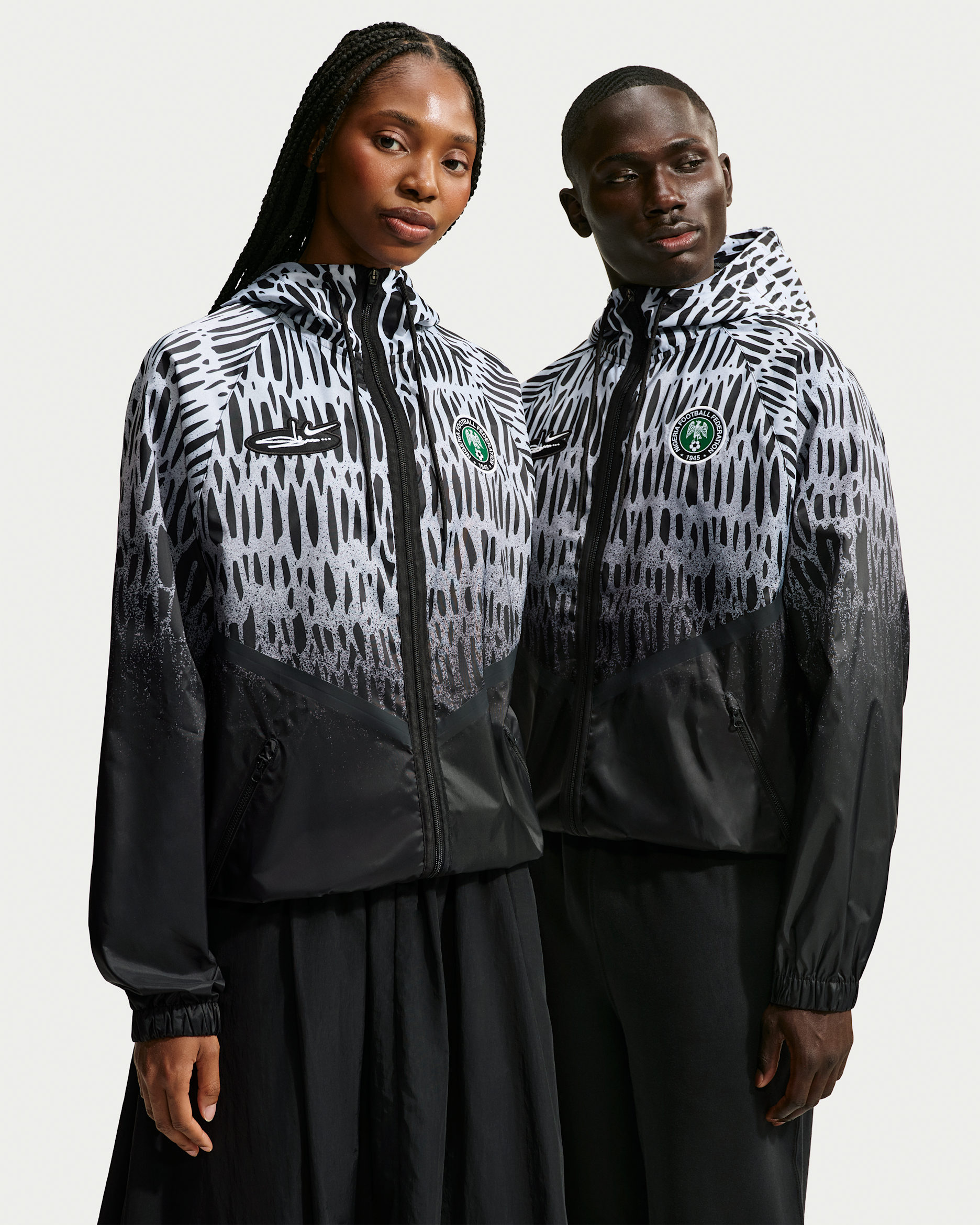 Nike x Nigeria x Slawn Men's Football Anthem Jacket - Black/White