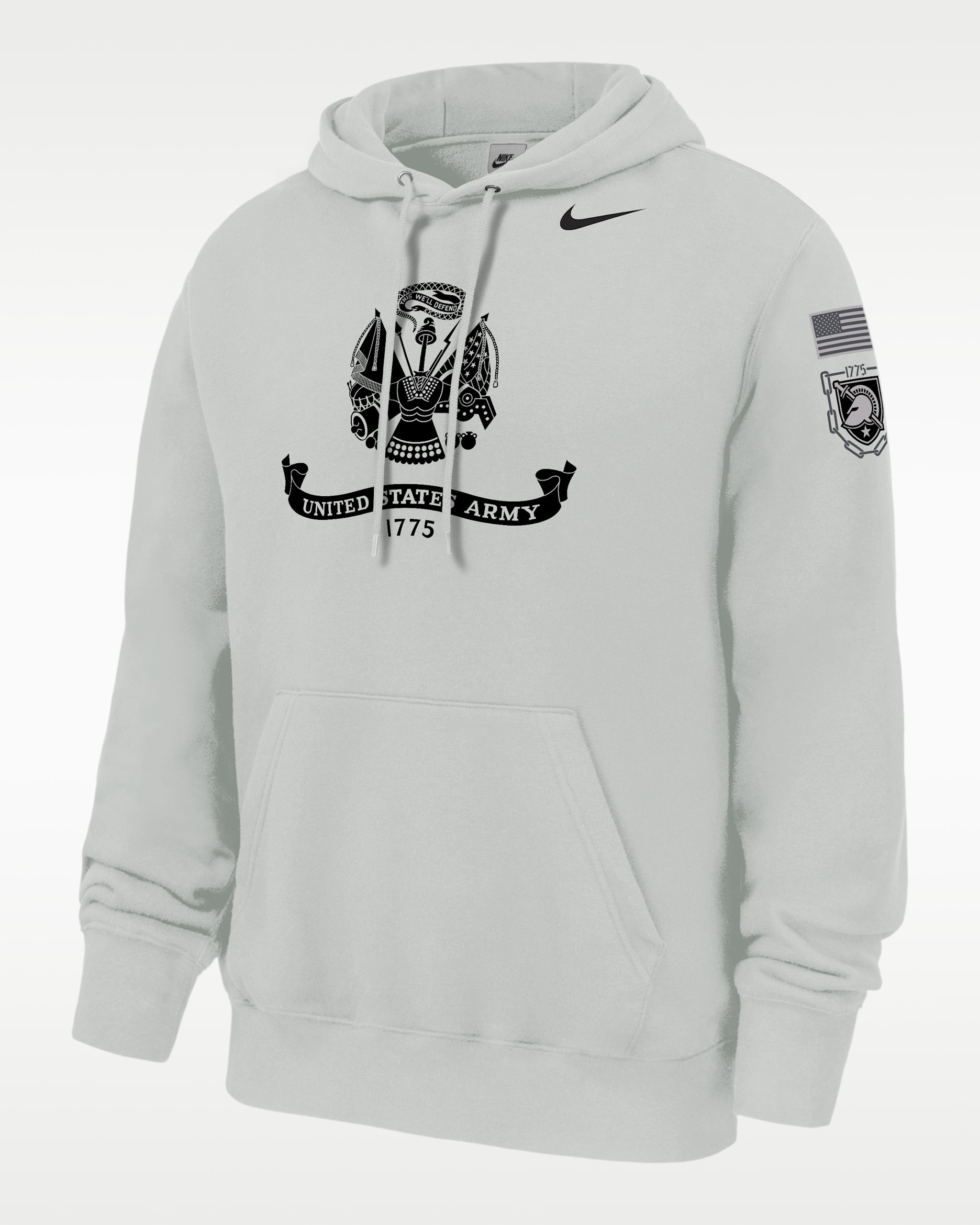 Sudadera con gorro sin cierre universitaria Nike para hombre Army Rivalry Club - Gris