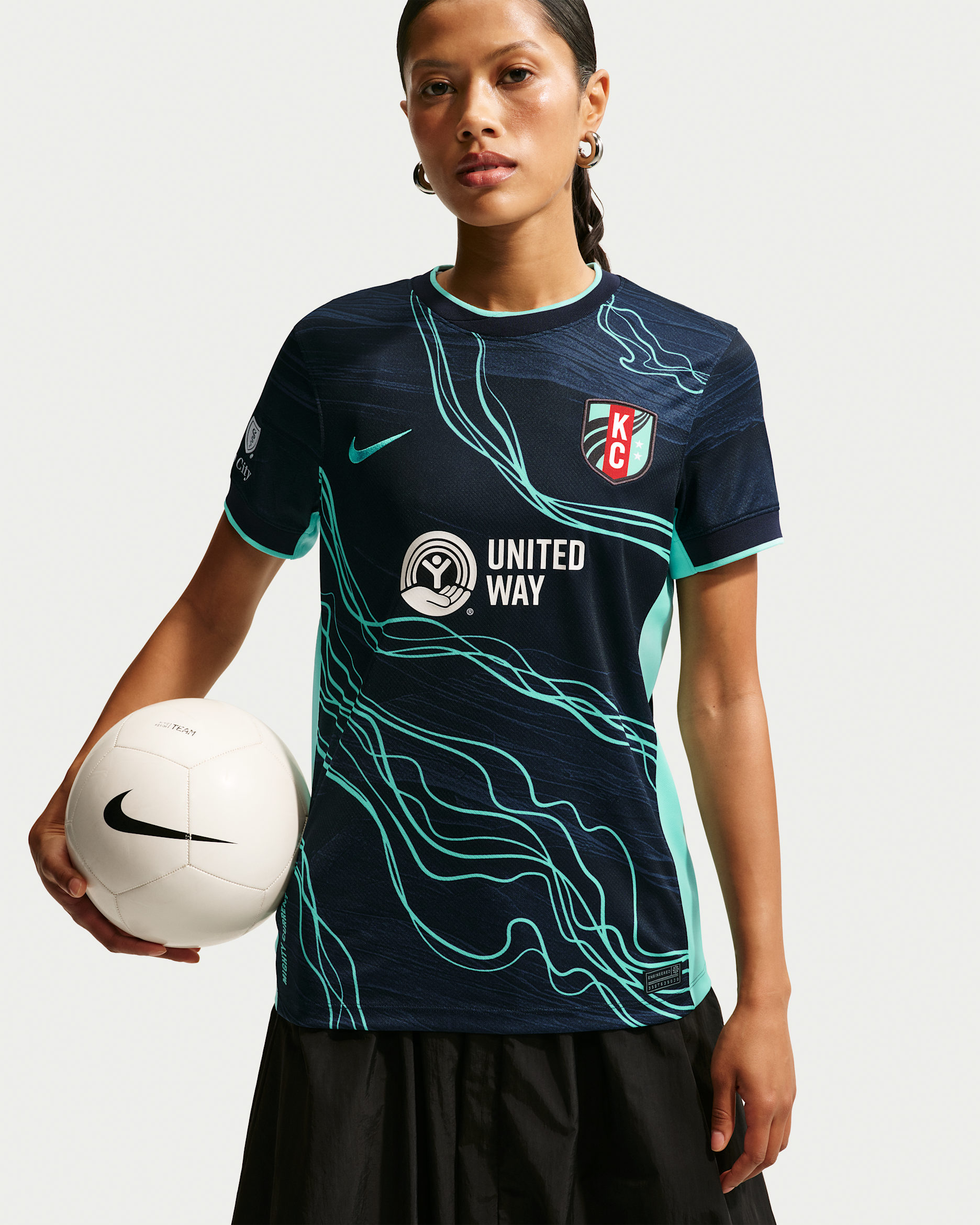 Kansas City Current Stadium Away Women's Nike Dri-FIT NWSL Replica Jersey - Dark Obsidian