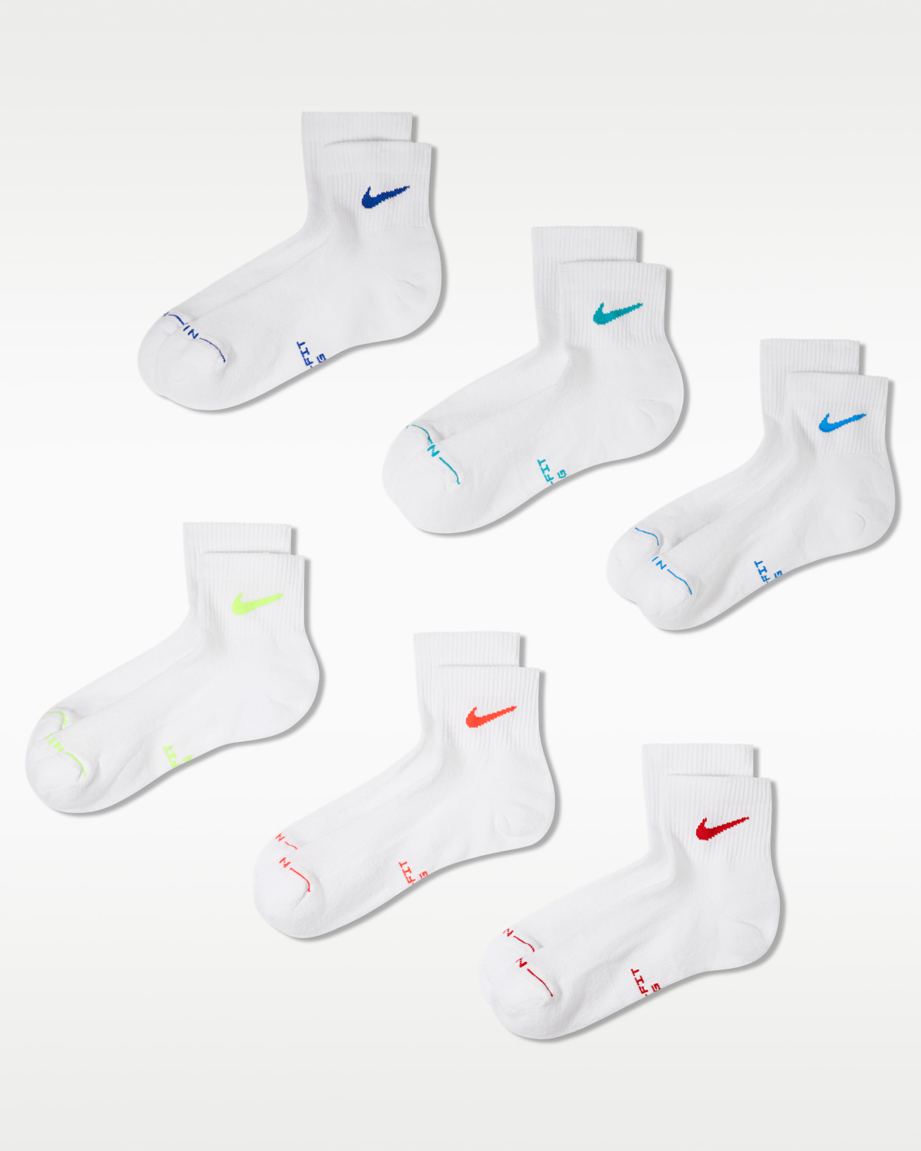 Nike Everyday Elevated Ankle Socks (6 Pairs) - Multi-Color