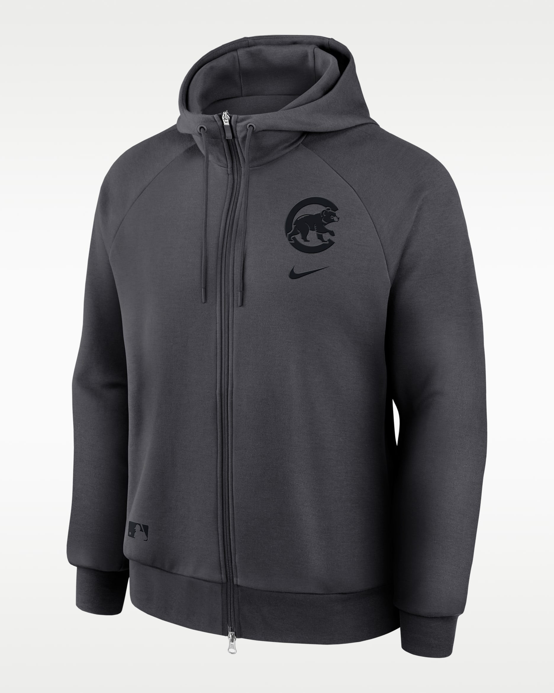 Chicago Cubs Authentic Collection Men's Nike Dri-Fit MLB Full-Zip Hoodie - Anthracite