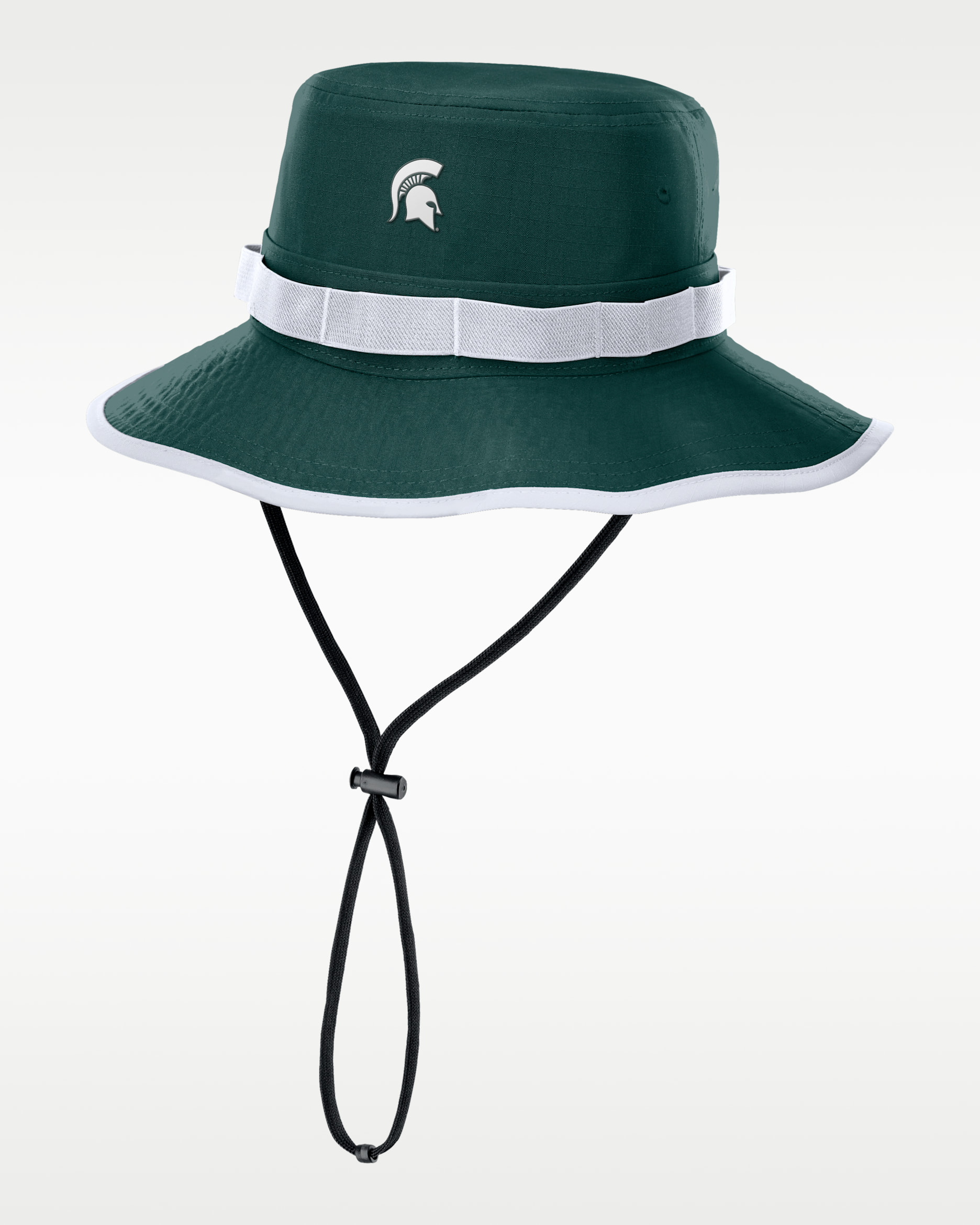 Gorro tipo pescador universitario Nike Dri-FIT para hombre Michigan State Sideline Apex Gameday Boonie - Verde