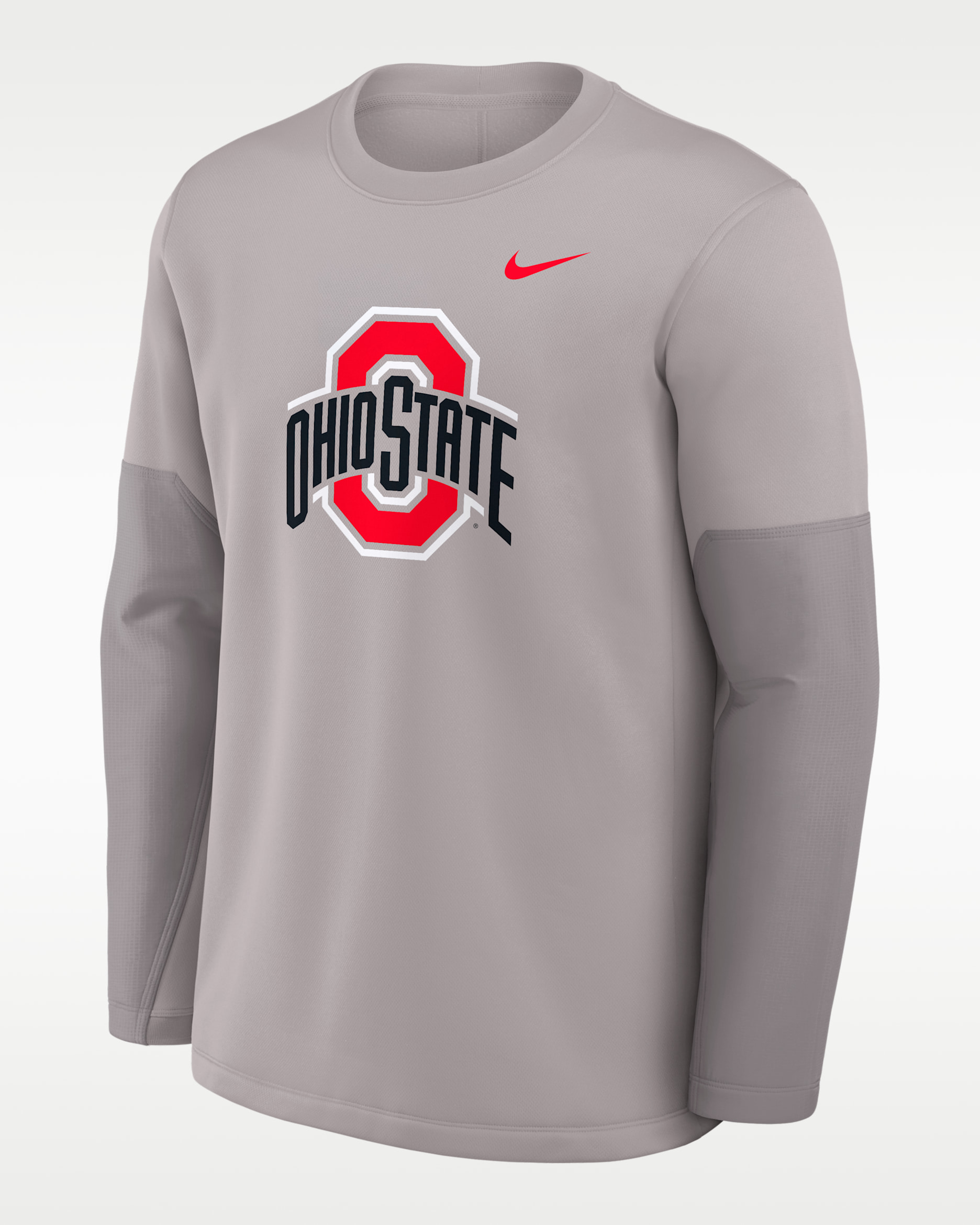 Ohio State Sideline Coach Men's Nike Therma-FIT College Long-Sleeve T-Shirt - Grey