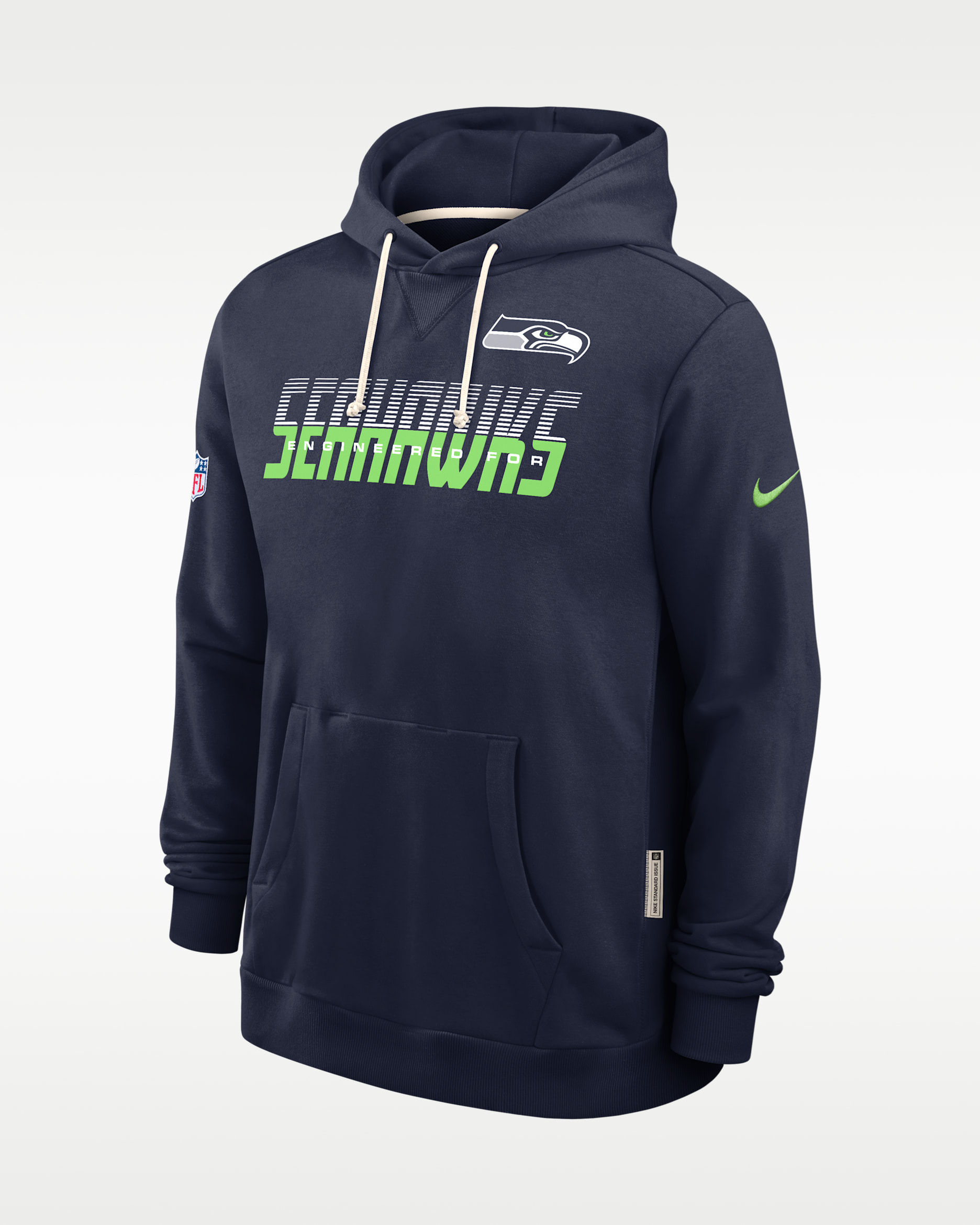 Seattle Seahawks Sideline Standard Issue Men's Nike Dri-FIT NFL Pullover Hoodie - Navy