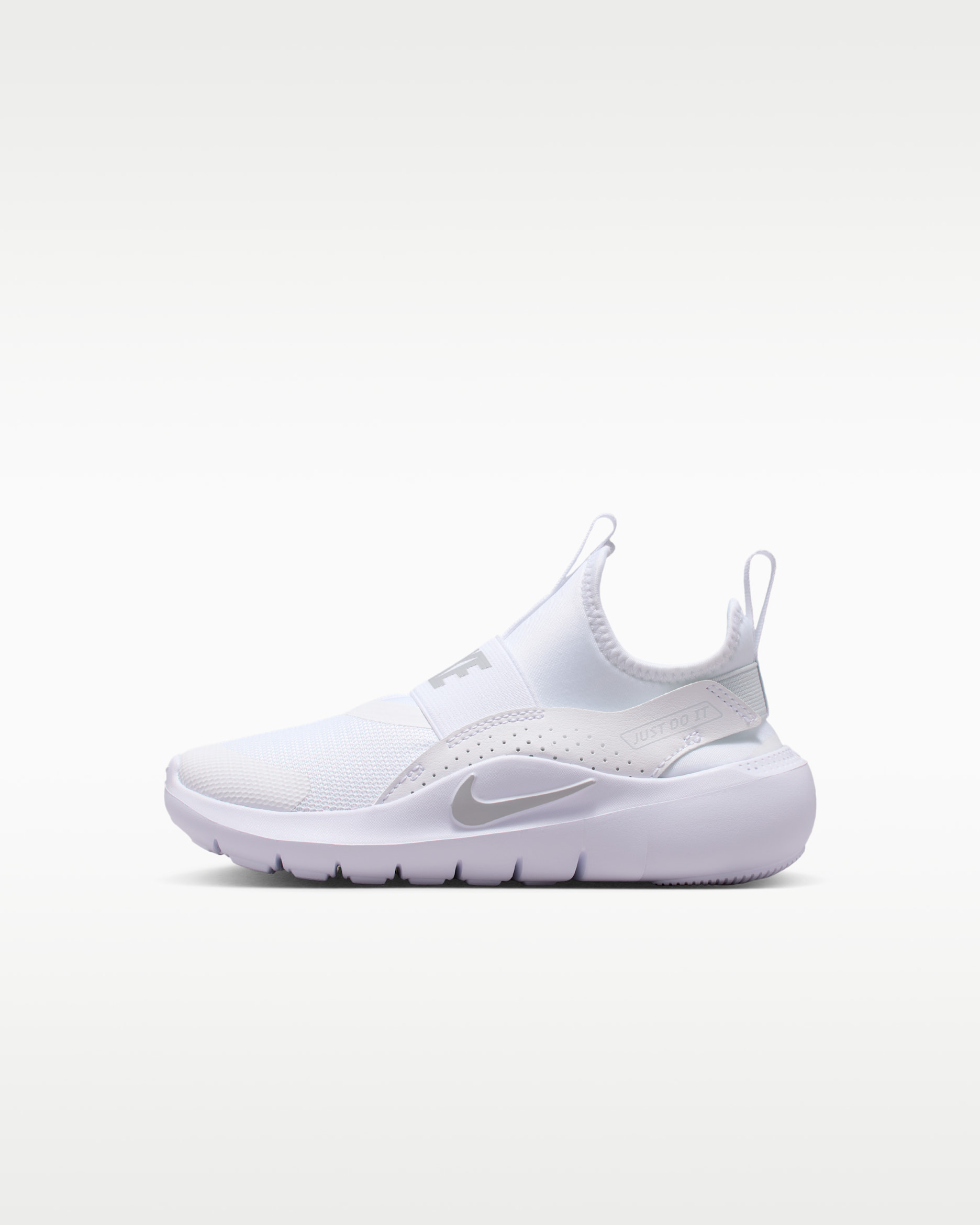 Nike Flex Runner 4 Younger Kids' Shoes - White/White/Platinum Tint