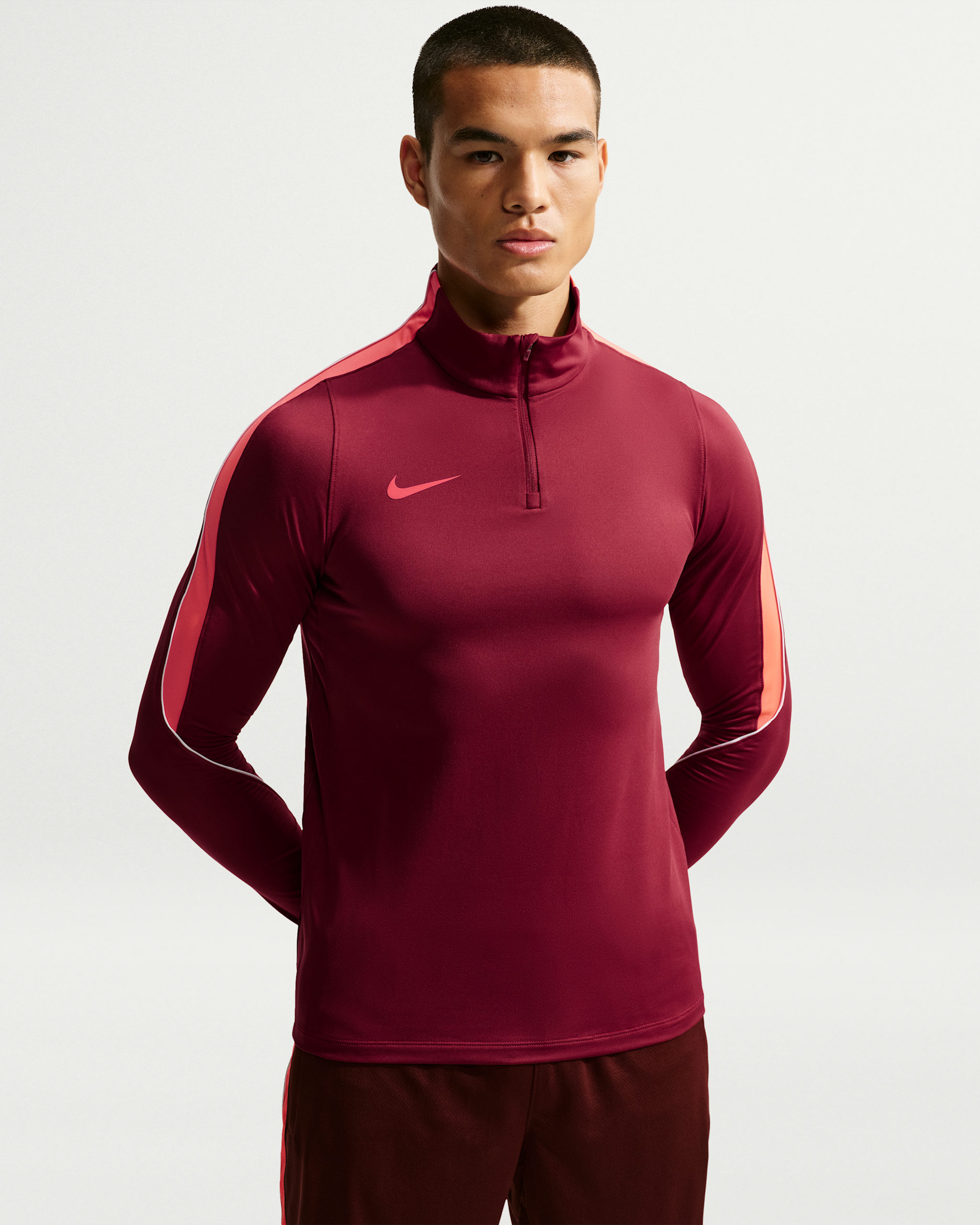 ナイキ ストライク メンズ Dri-FIT サッカードリルトップ - チームレッド/ブライトクリムゾン/ホワイト/ブライトクリムゾン