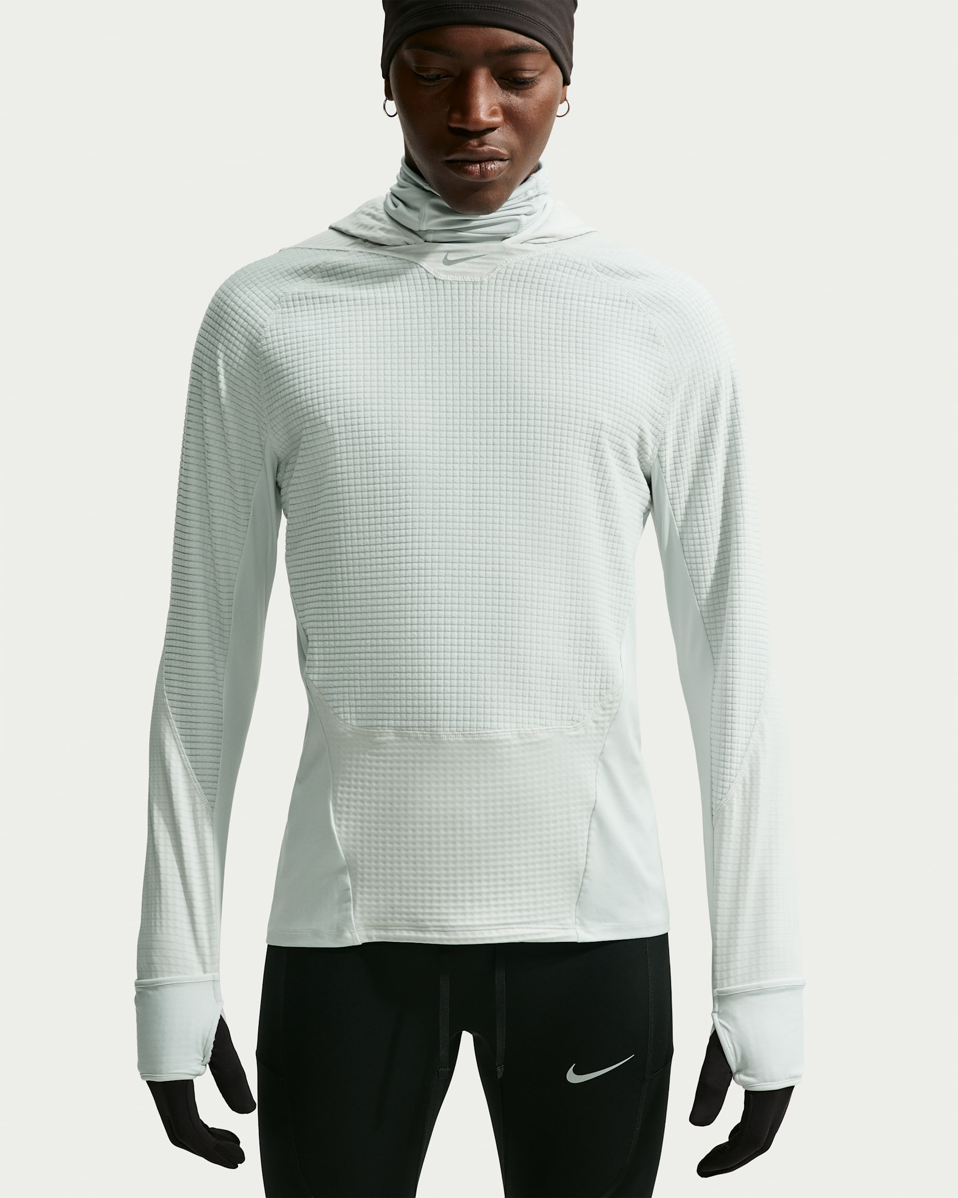 Nike Stride Men's Therma-FIT Winterized Running Mid Layer - Photon Dust/Photon Dust/Black