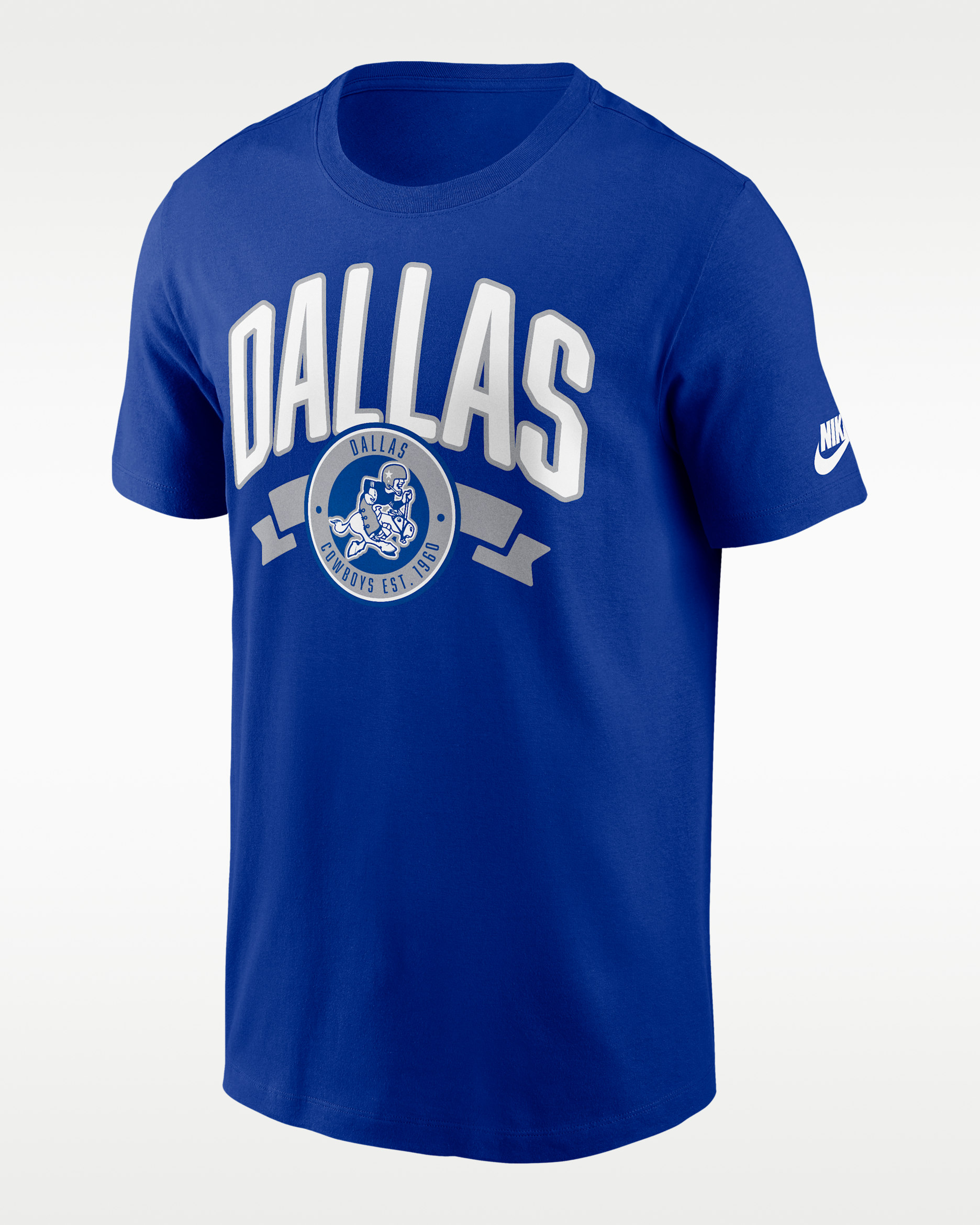 Playera Nike de la NFL para hombre Dallas Cowboys Rewind Front And Back Hit Essential - Royal