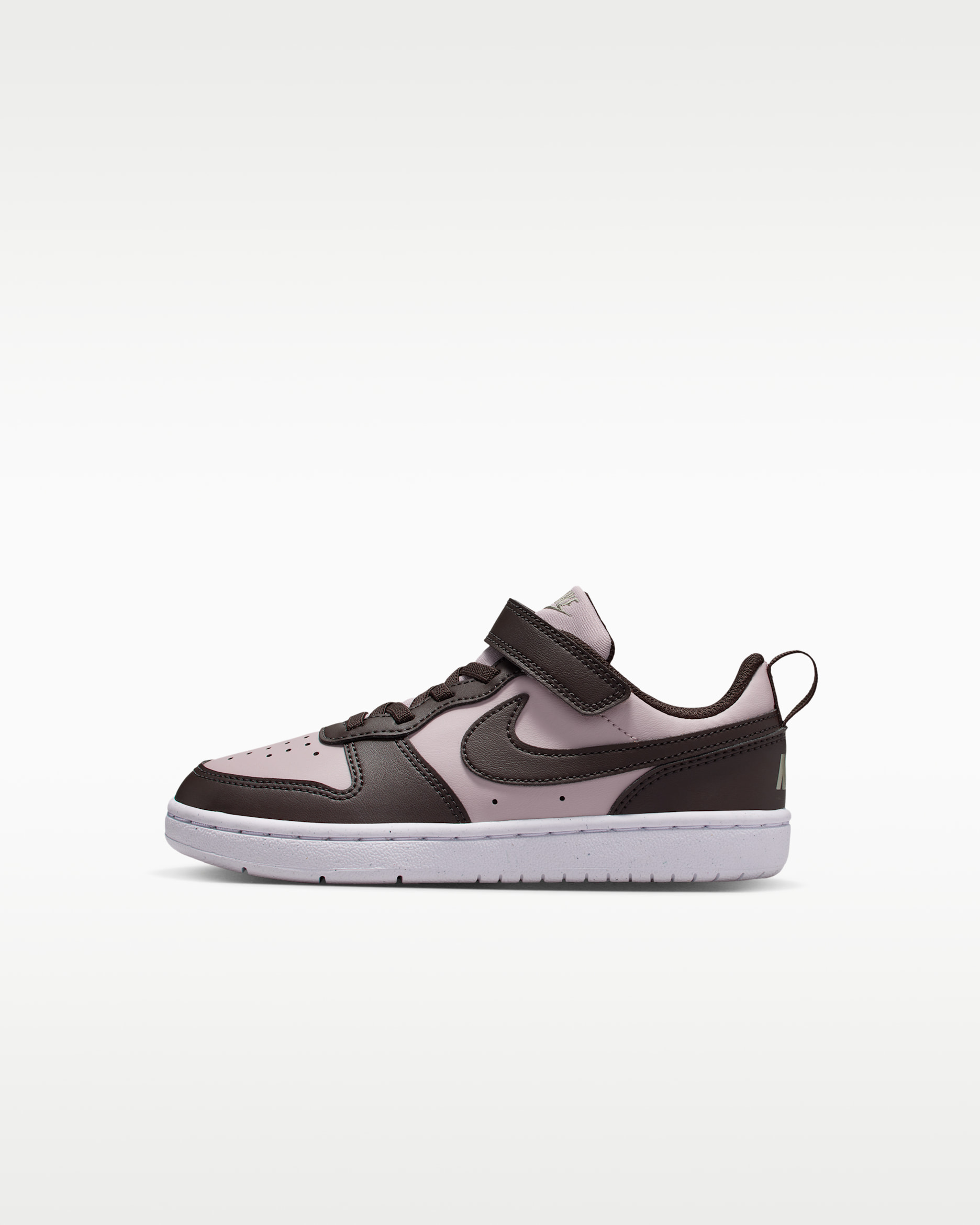 Nike Court Borough Low Recraft Younger Kids' Shoes - Particle Rose/Light Army/White/Velvet Brown