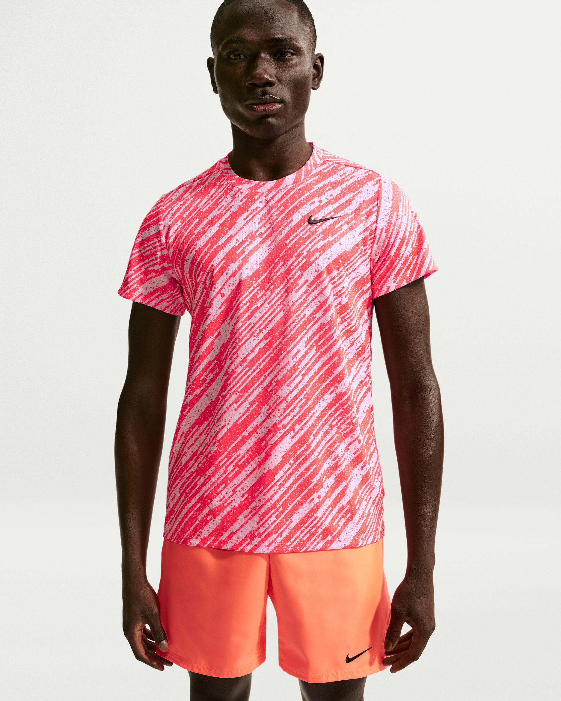 NikeCourt Victory Men's Dri-FIT Tennis Top - Pink Foam/Black