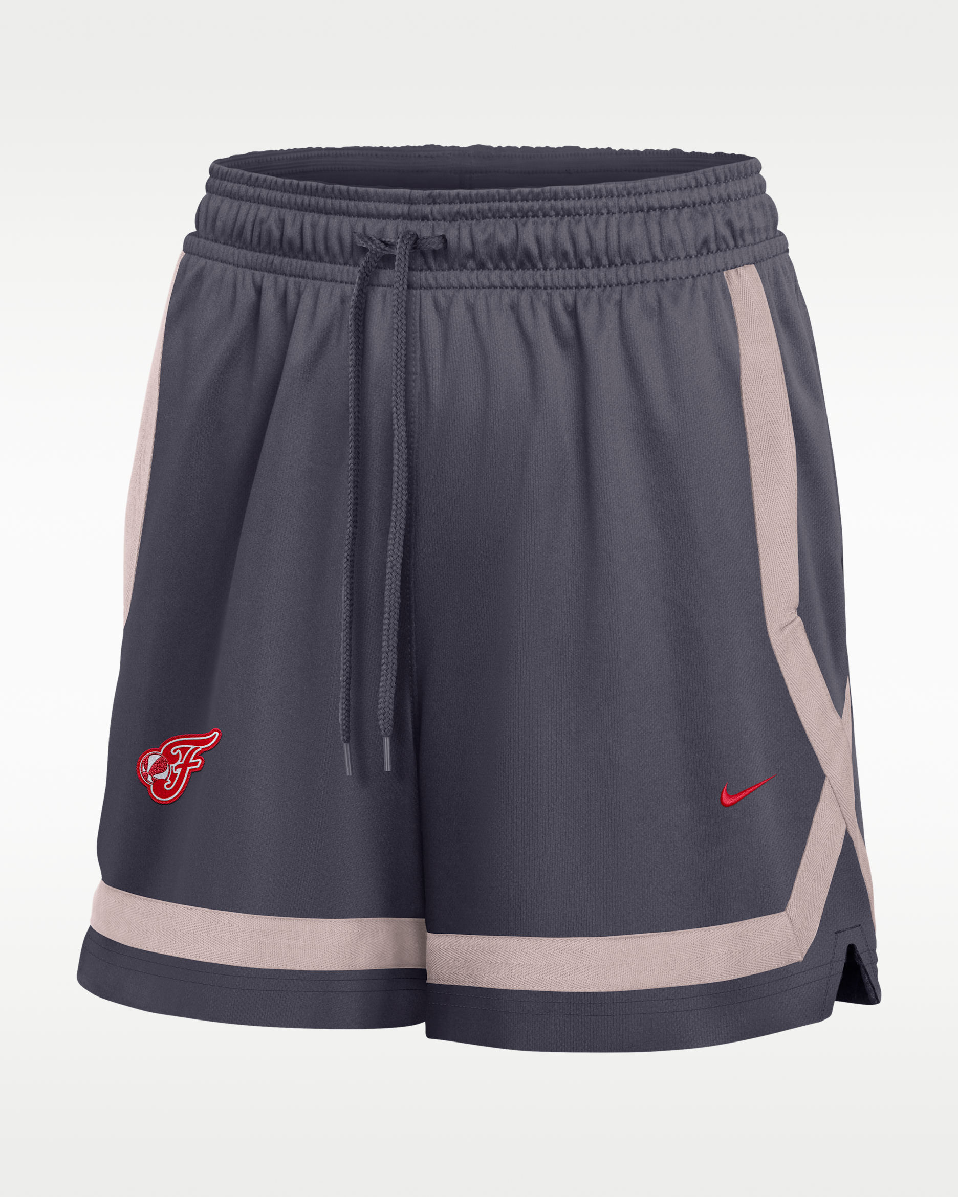 Indiana Fever Women's 5" Studio Fleece Basketball Shorts - Gridiron/Particle Rose/University Red
