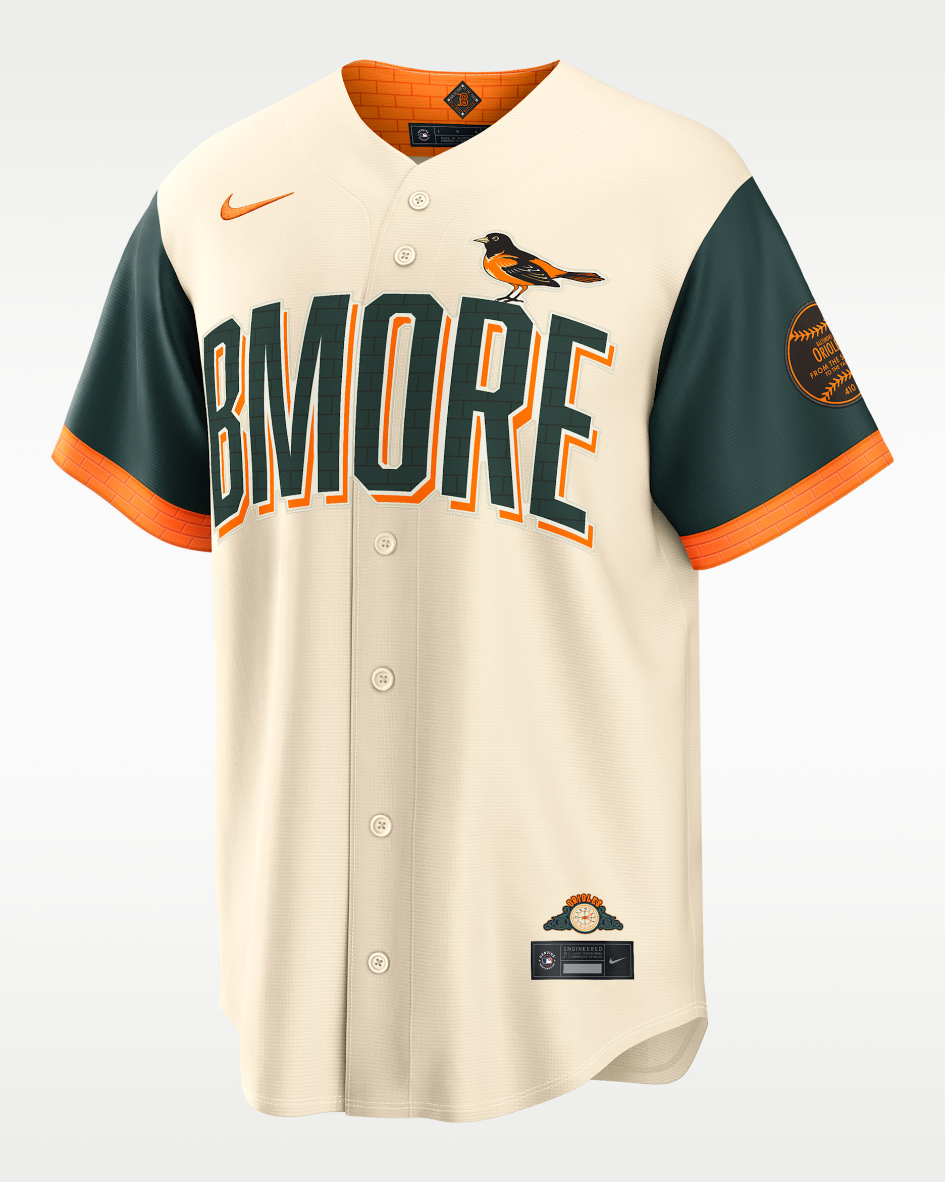 Baltimore Orioles City Connect Men's Nike MLB Stadium Jersey - Cream