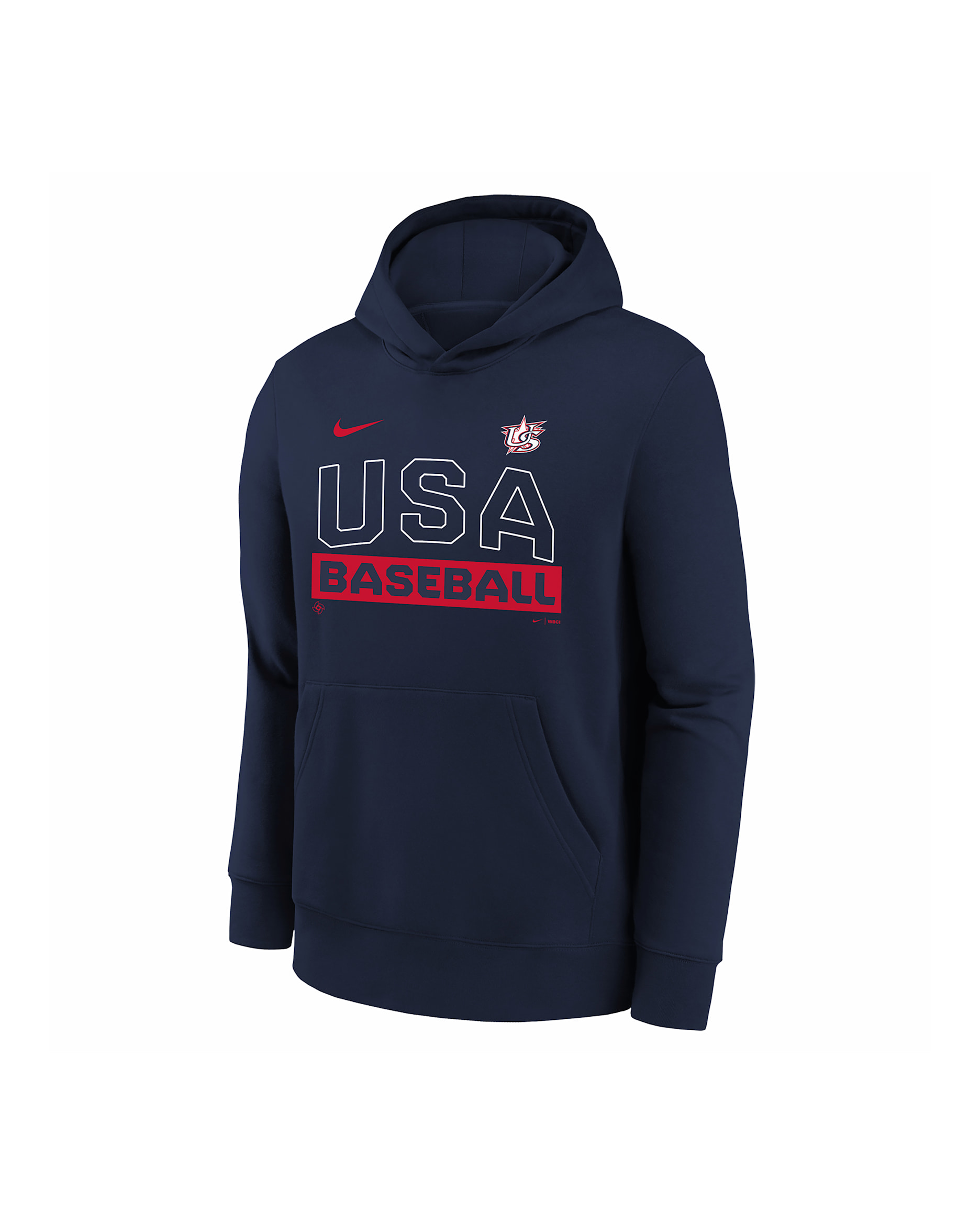 USA Baseball 2026 World Baseball Classic Club Youth Nike Pullover Hoodie - Navy