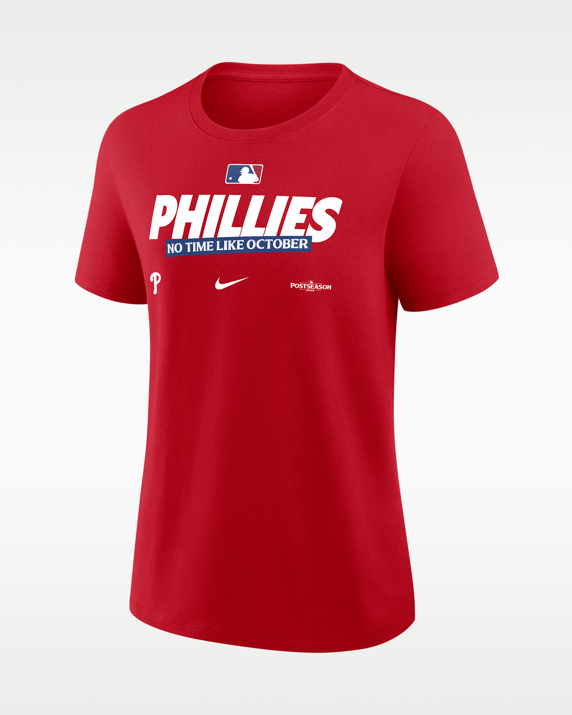 Philadelphia Phillies 2026 Postseason Authentic Collection Women's Nike MLB T-Shirt - Red
