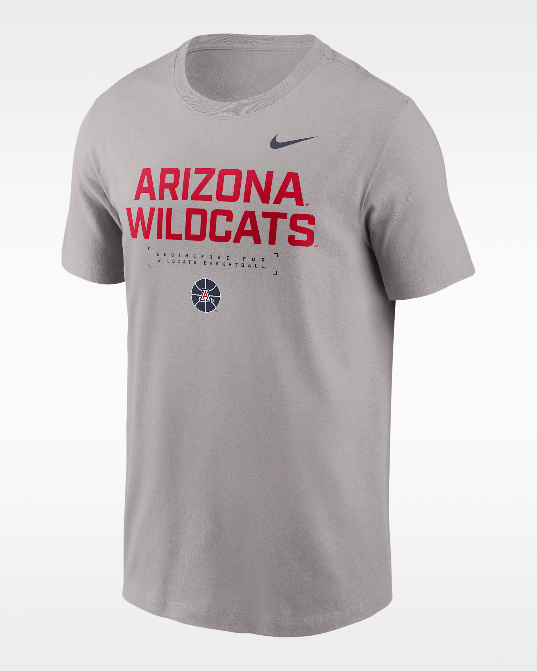 Playera universitaria de básquetbol Nike Dri-FIT Arizona Courtside Basketball para hombre - Gris