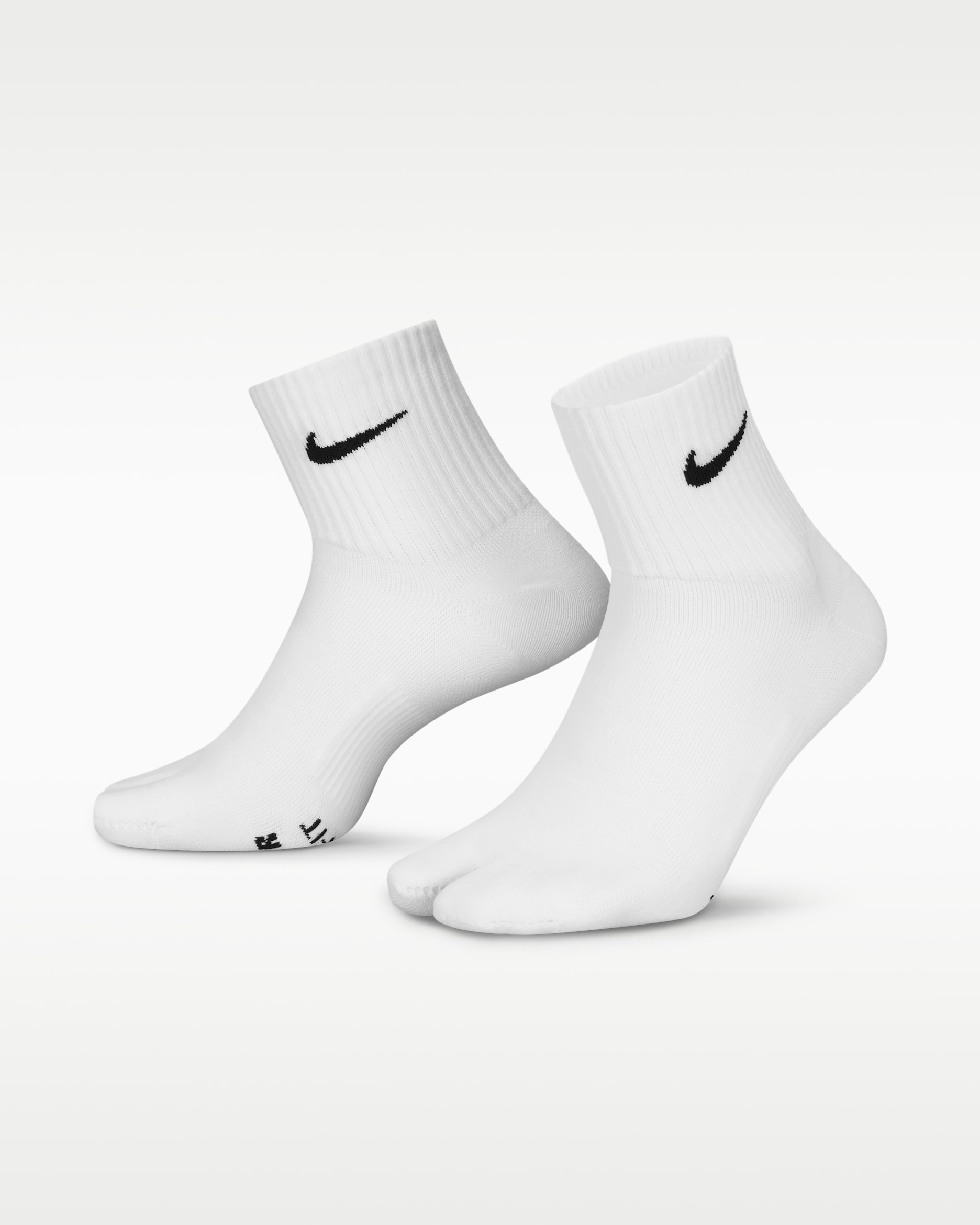 Nike Everyday Plus Lightweight Ankle Split-Toe Socks - White/Black