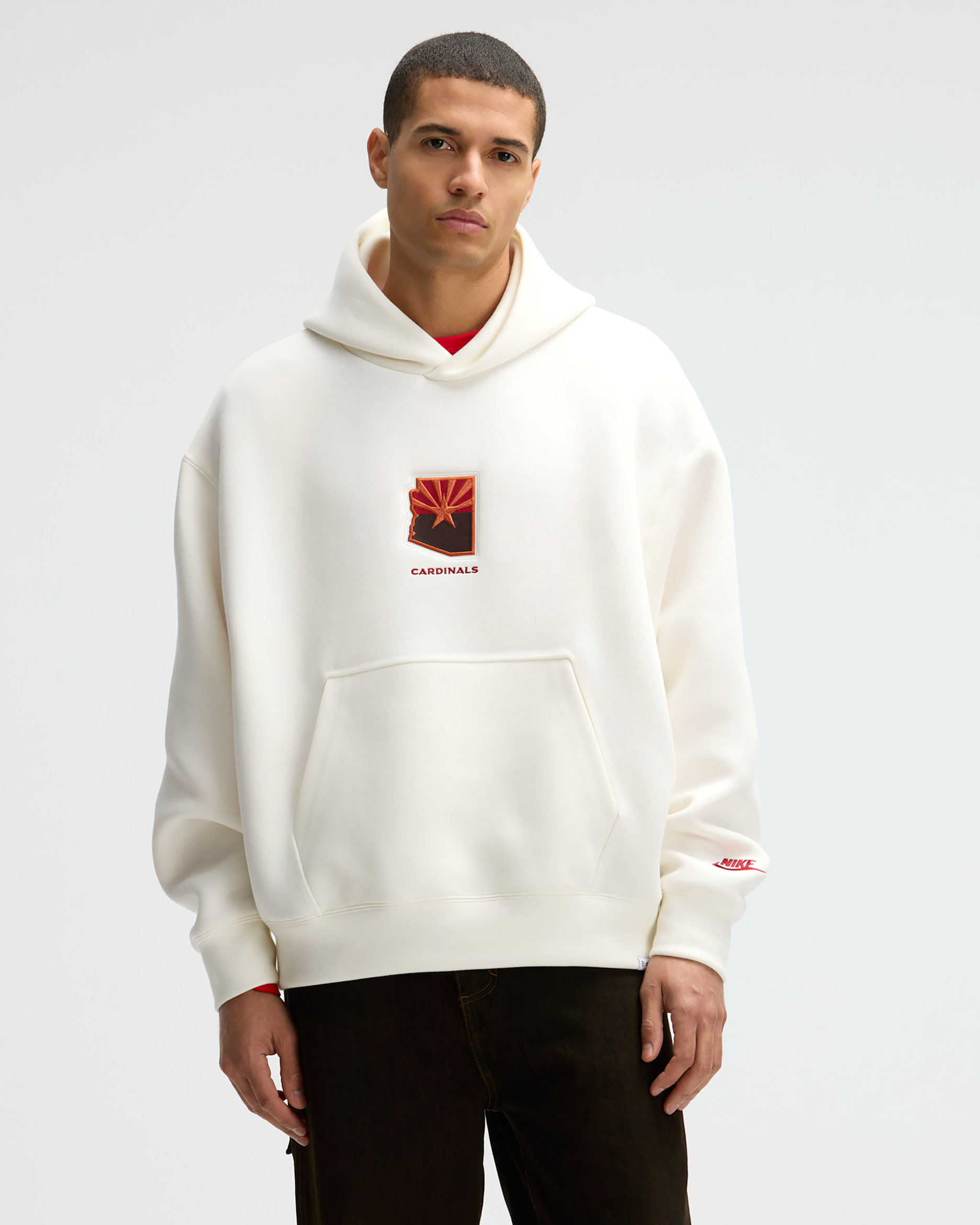 Arizona Cardinals Rivalries Collection Oversized Tech Fleece Men's Nike NFL Pullover Hoodie - Cream