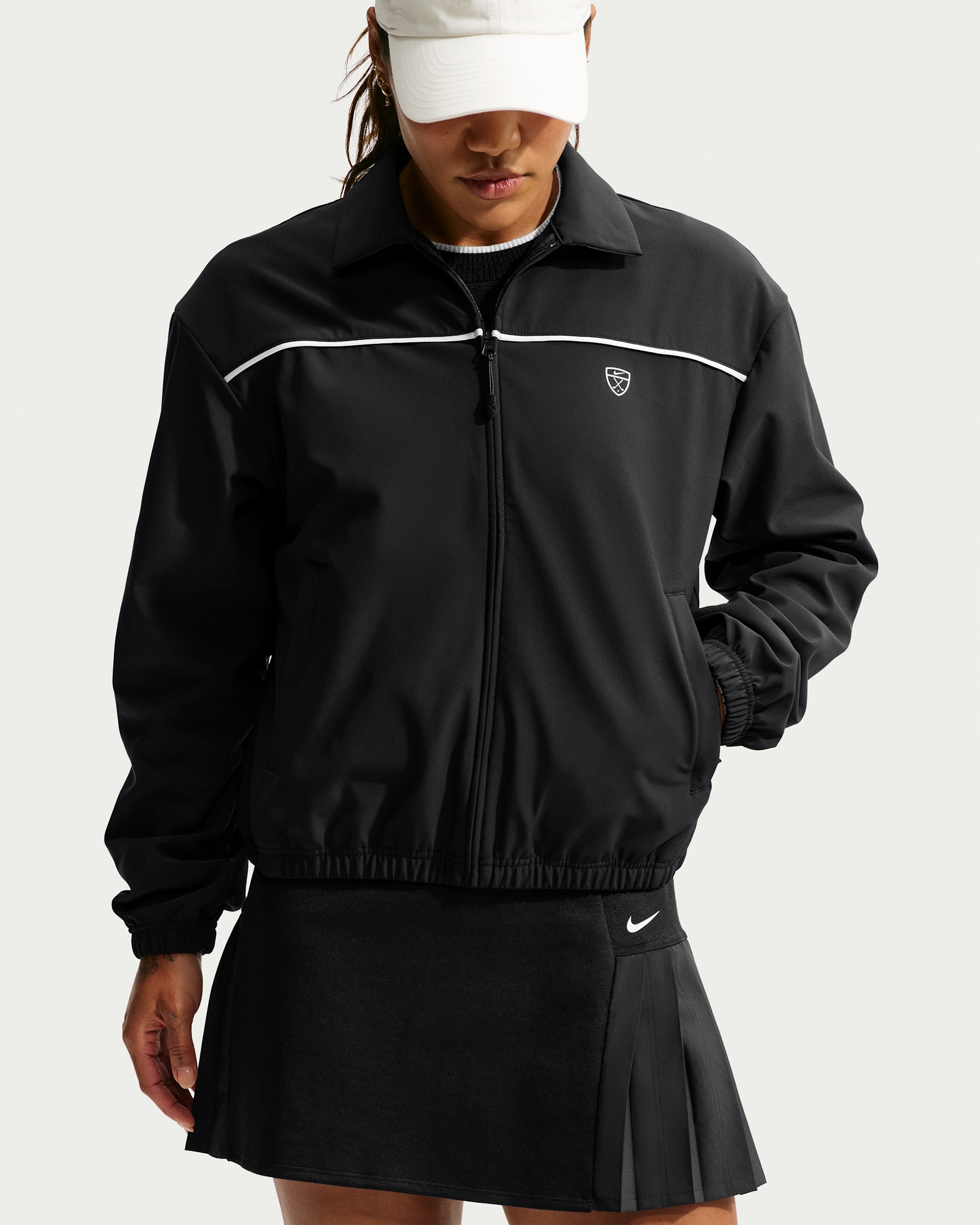Nike Par Women's Therma-FIT Full-Zip Golf Jacket - Black/Black/Sail