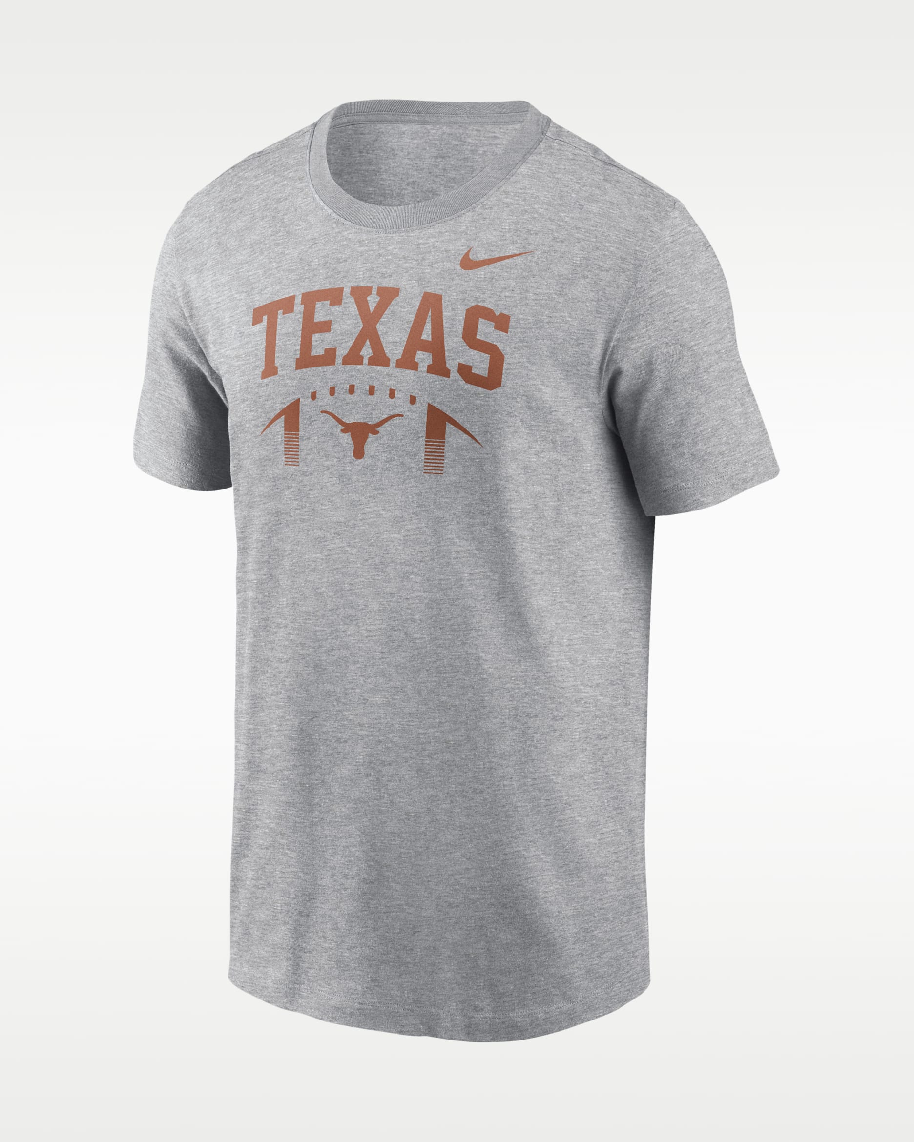 Texas Primetime Football Icon Men's Nike College T-Shirt - Grey Heather