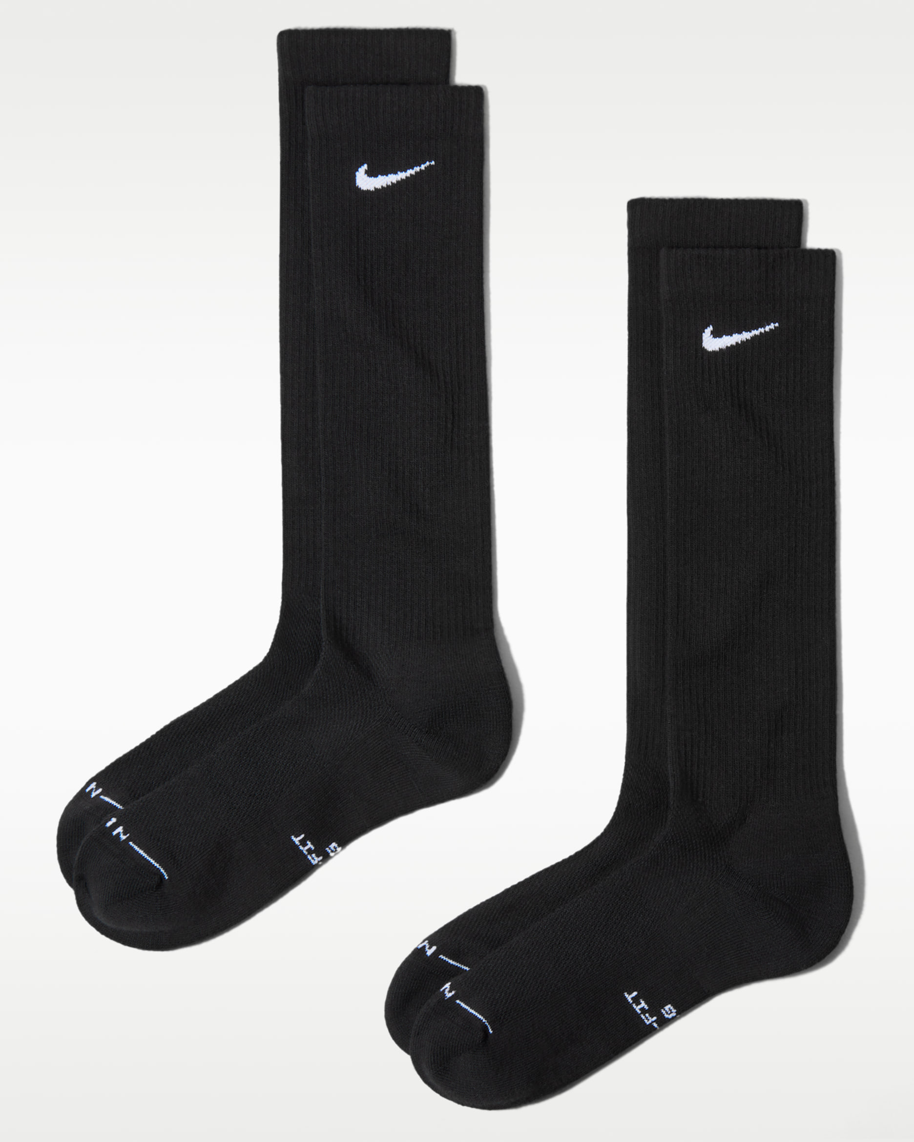 Nike Everyday Elevated Over-the-Calf Socks (2 Pairs) - Black/White