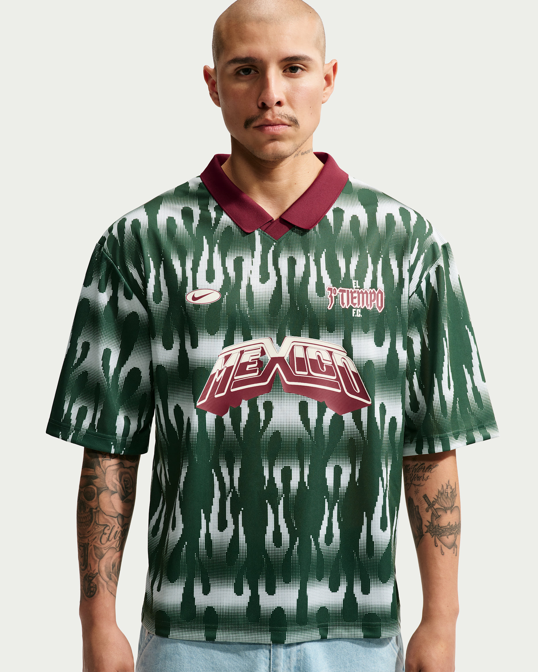 Playera de portero para hombre Nike Sportswear - Abeto/Fantasma/Rojo team/Rojo team
