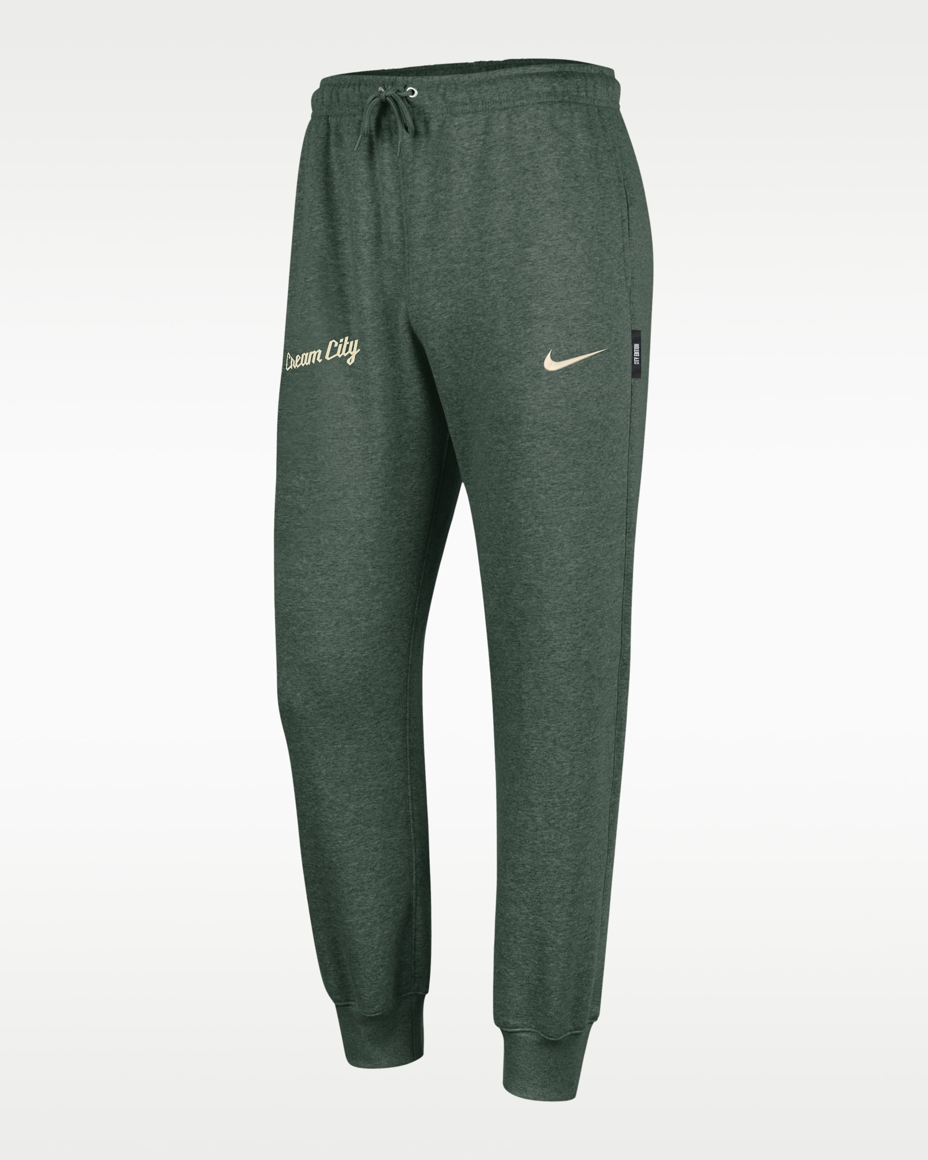 Joggers Club Fleece Nike de la NBA para hombre Milwaukee Bucks City Edition - Abeto