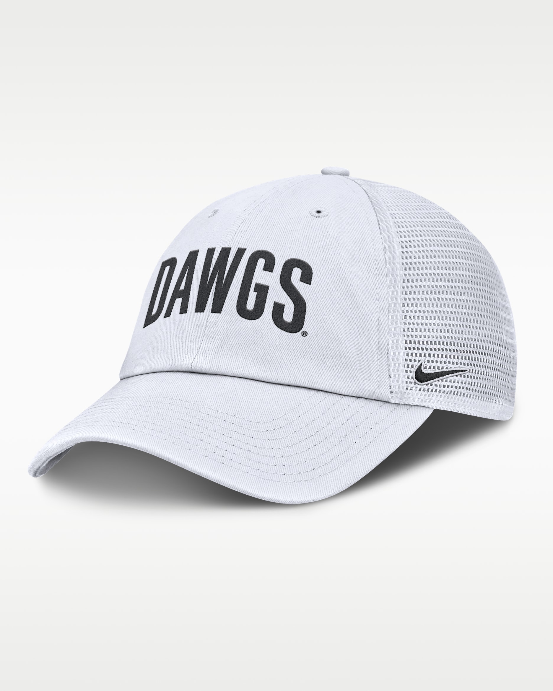 Georgia Primetime Campus Club Men's Nike College Trucker Adjustable Hat - White
