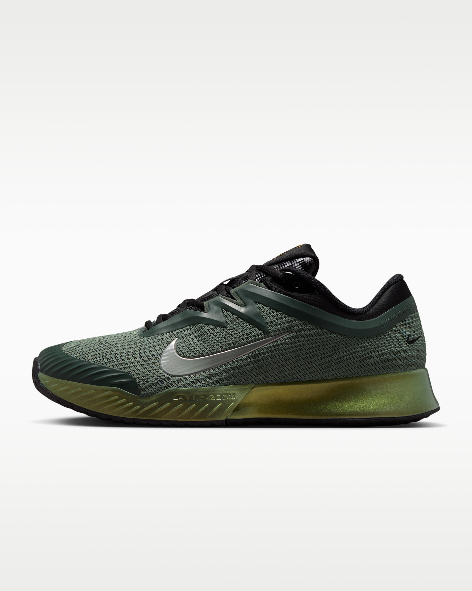 Nike Vapor Pro 3 PRM Men's Hard Court Tennis Shoes - Camo Green/Pure Platinum/Black/Metallic Gold