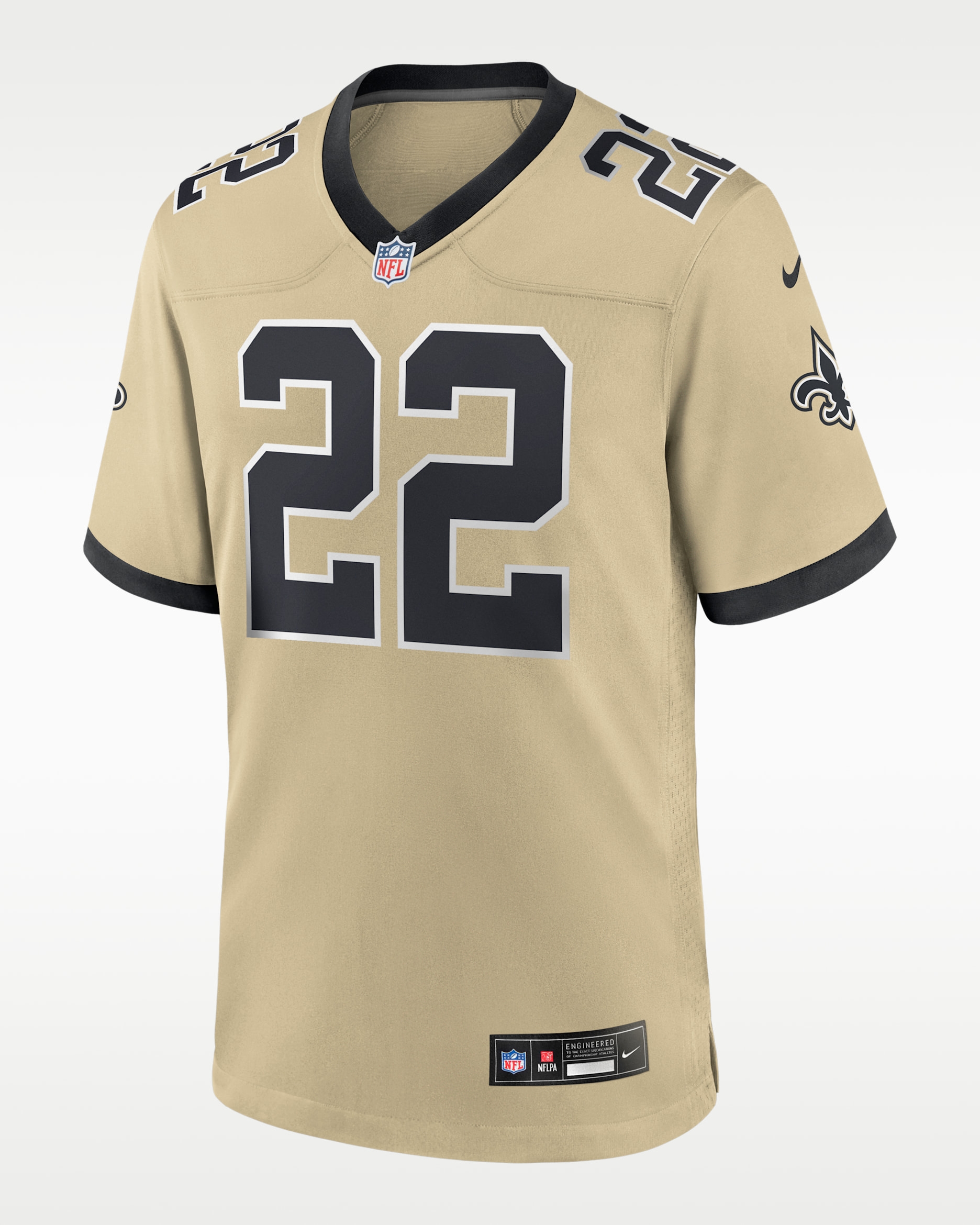 Jersey Nike de la NFL Game para hombre Rashid Shaheed New Orleans Saints - Oro