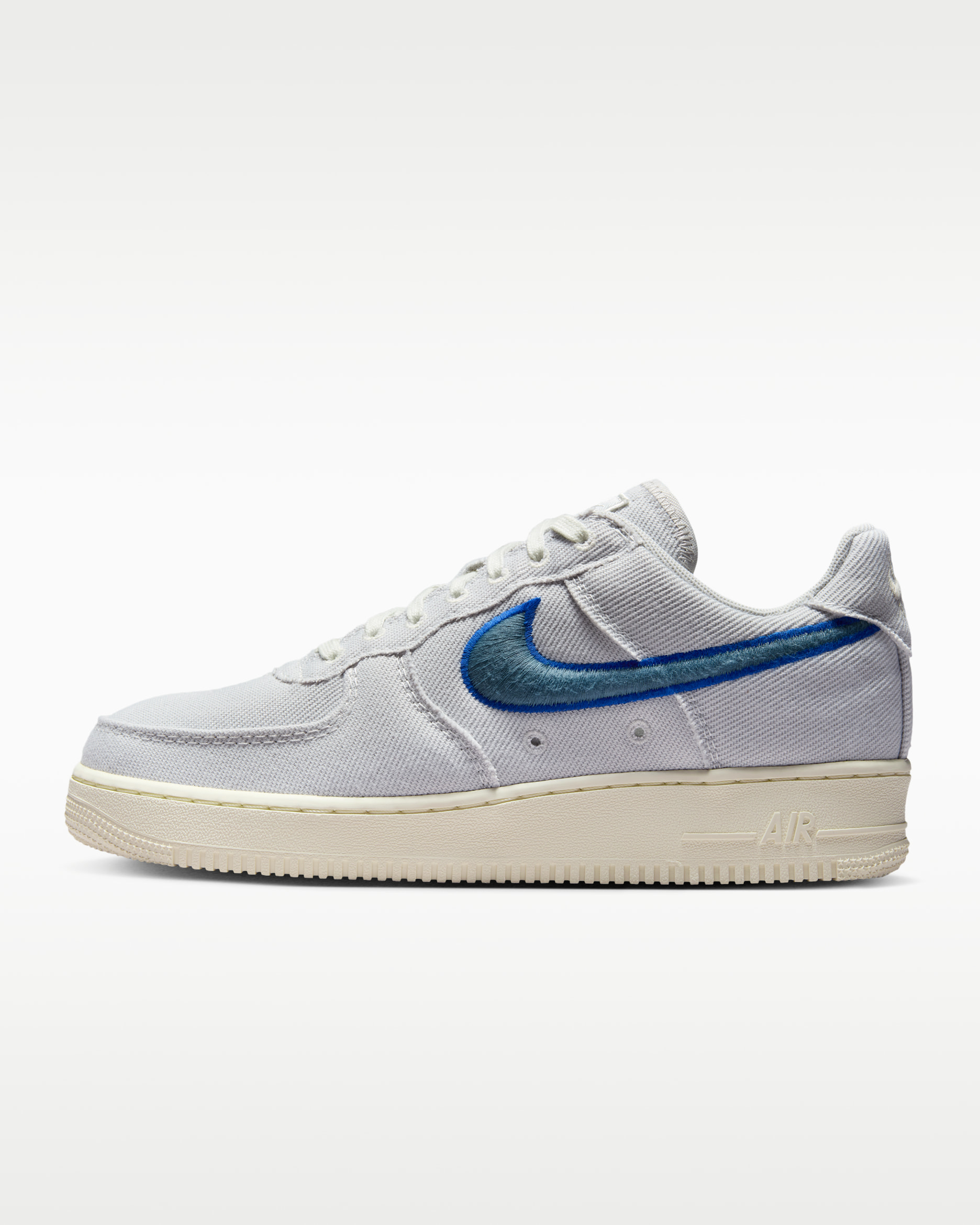 Nike Air Force 1 Low Canvas Men's Shoes - Photon Dust/Game Royal/Pale Ivory/Smokey Blue