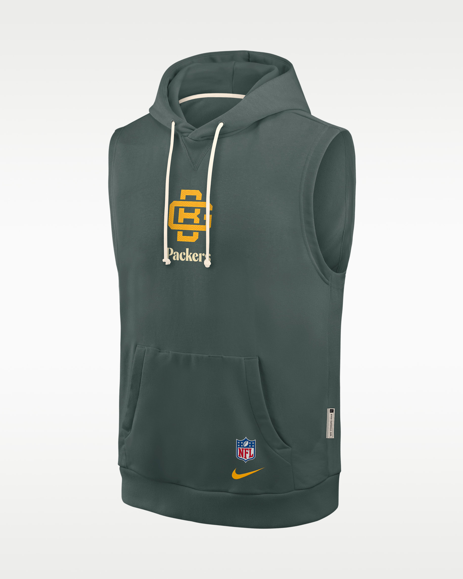 Green Bay Packers Rivalries Collection Sideline Men's Nike Dri-FIT NFL Sleeveless Pullover Hoodie - Green