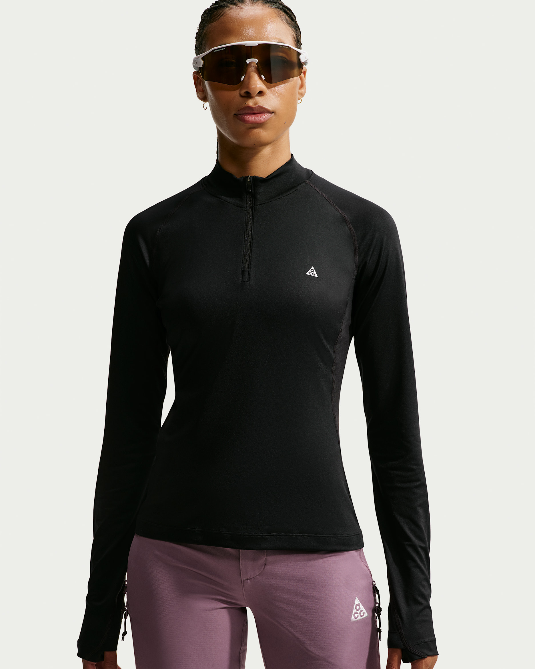 ACG Wildsee Women's Dri-FIT 1/4-Zip Long-Sleeve Hiking Top - Black/Summit White