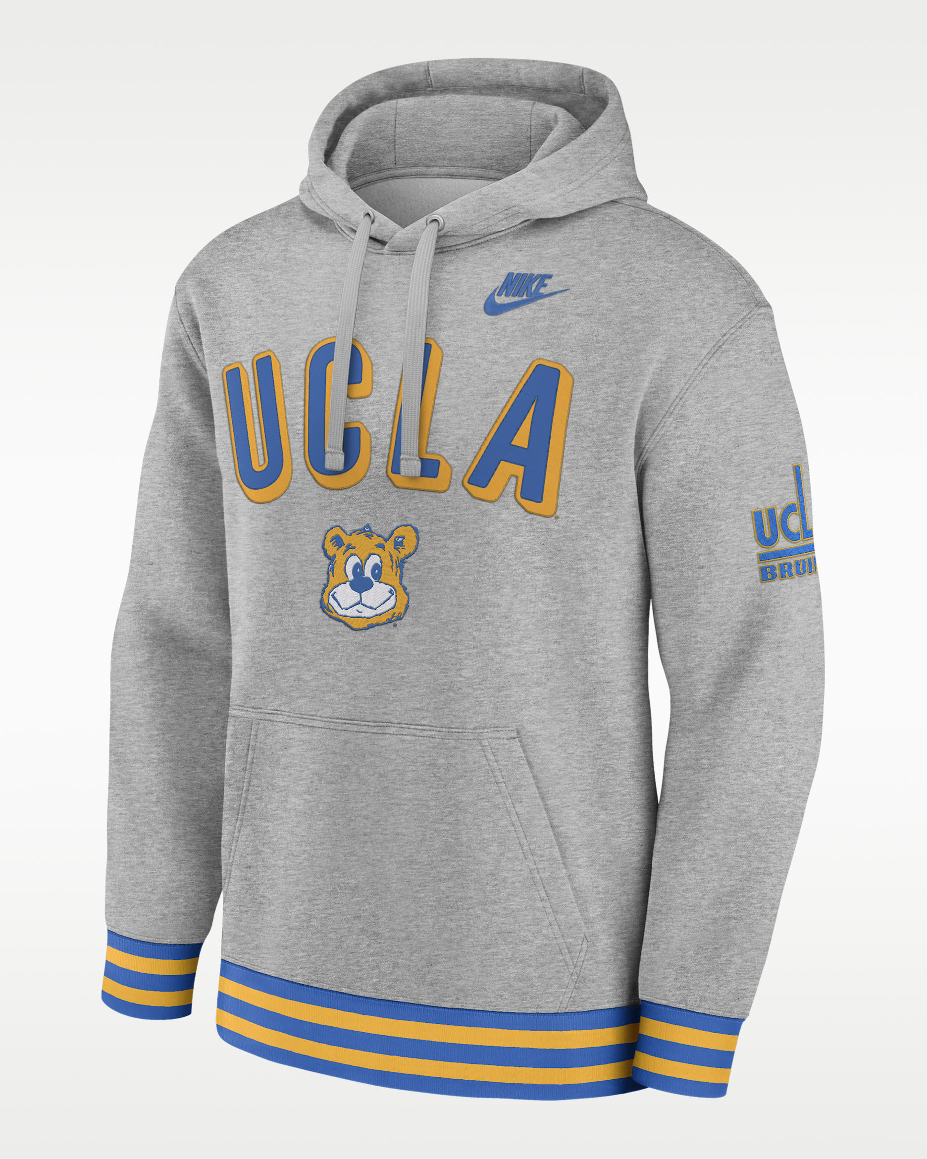 UCLA Legacy Retro Men’s Nike College Pullover Hoodie - Dark Grey Heather