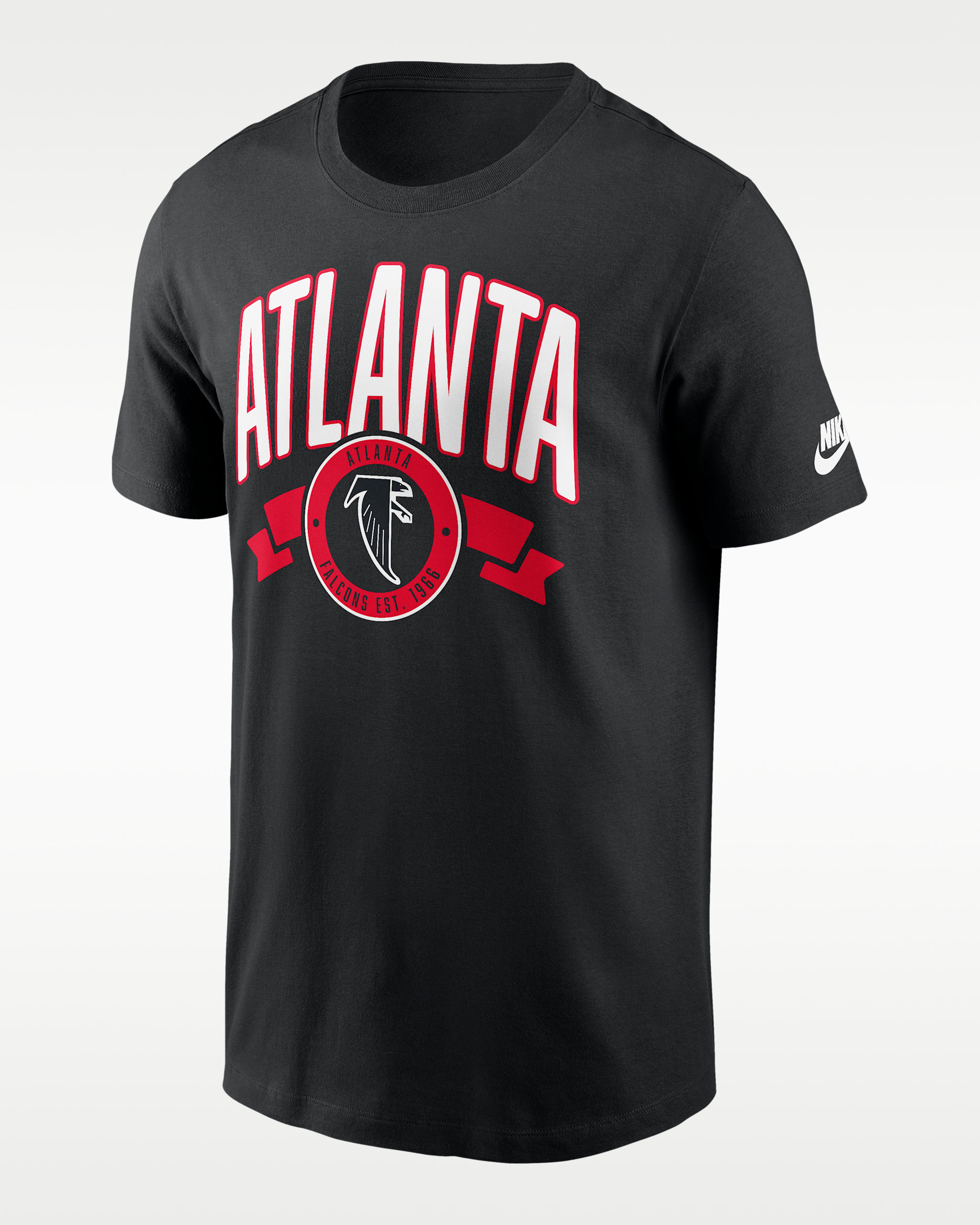 Playera Nike de la NFL para hombre Atlanta Falcons Rewind Front And Back Hit Essential - Negro