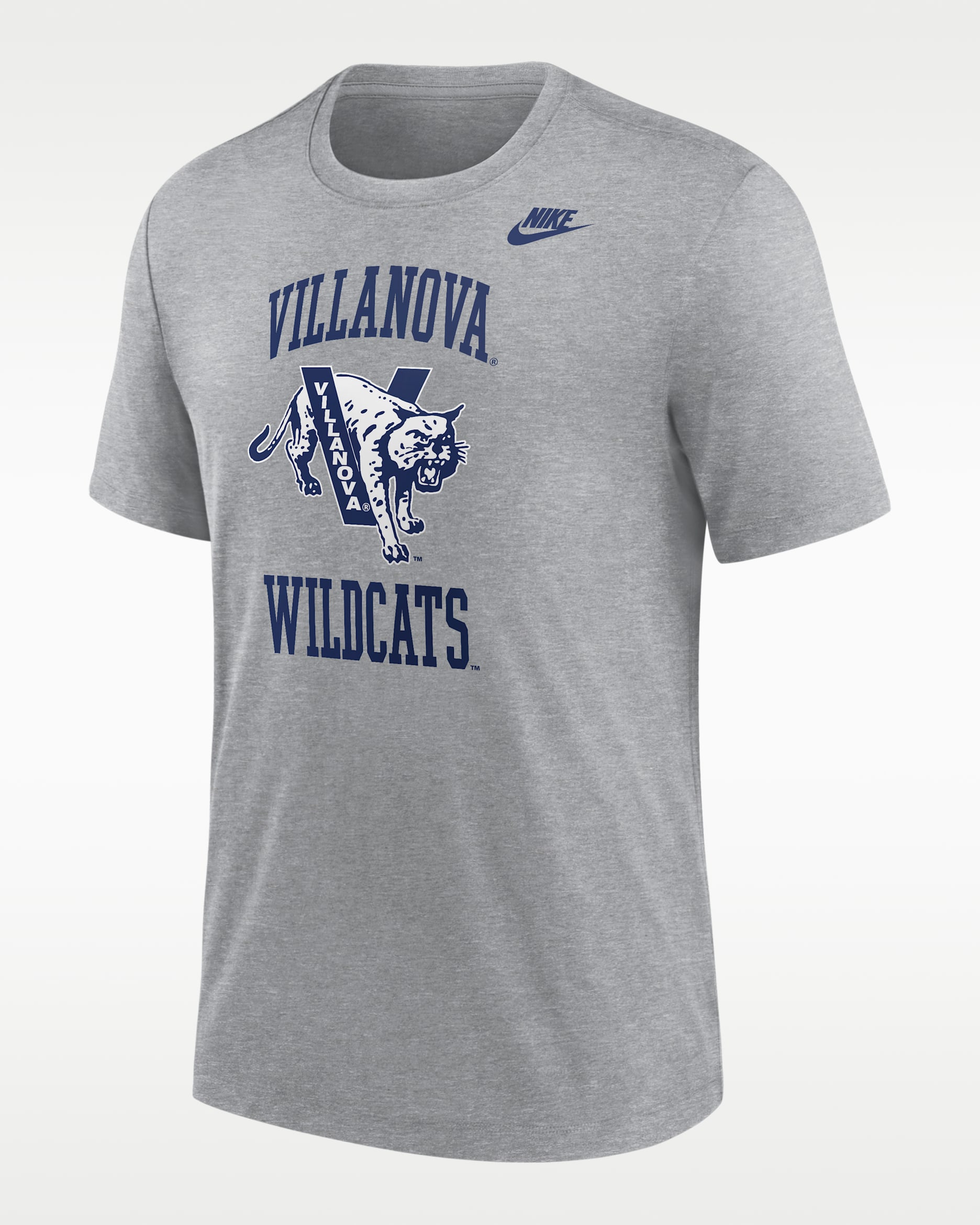 Villanova Wildcats Men's Nike Football Tri-Blend T-Shirt - Dark Grey Heather
