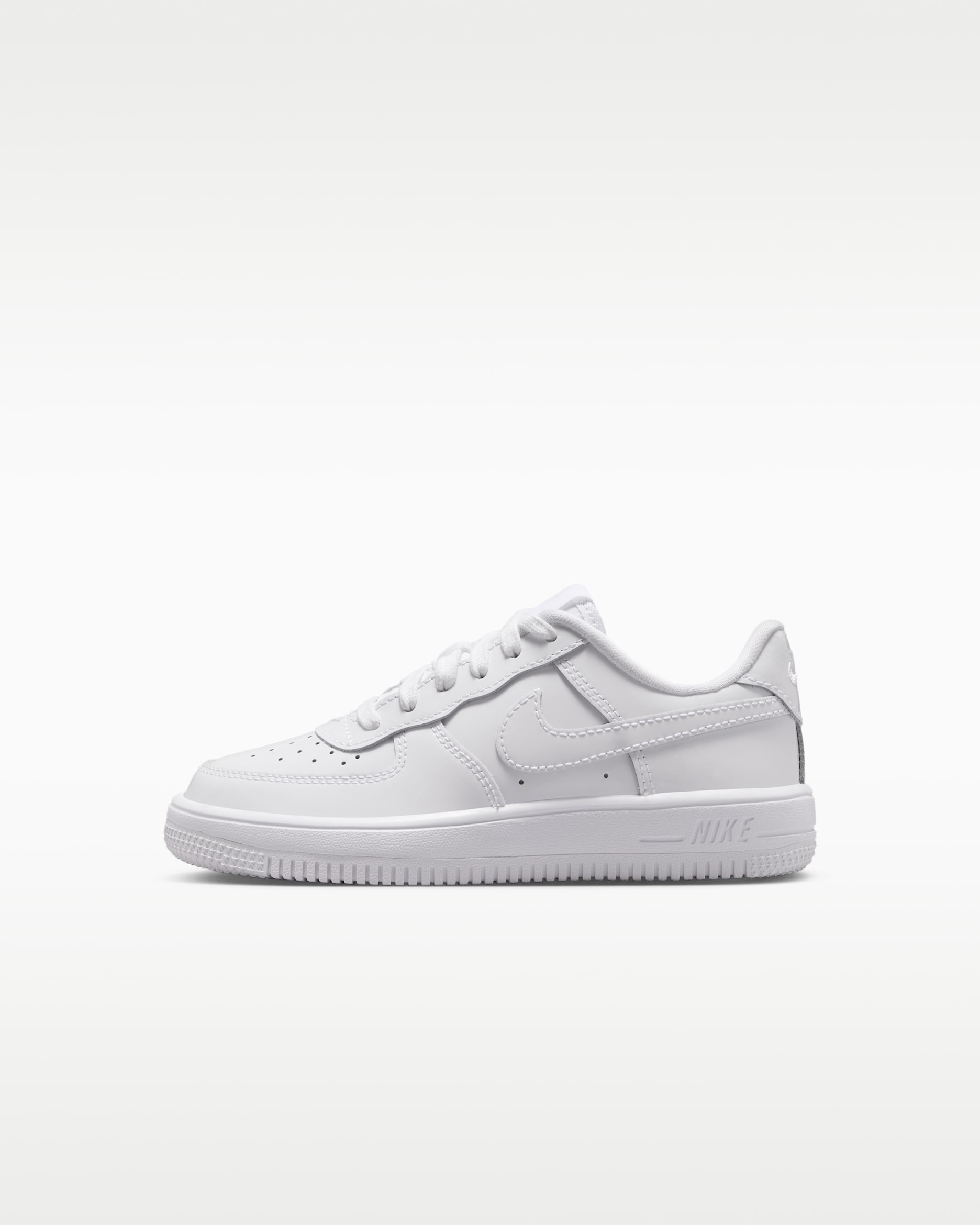 Nike Force 1 Low Patent Leather Little Kids' Shoes - White/White