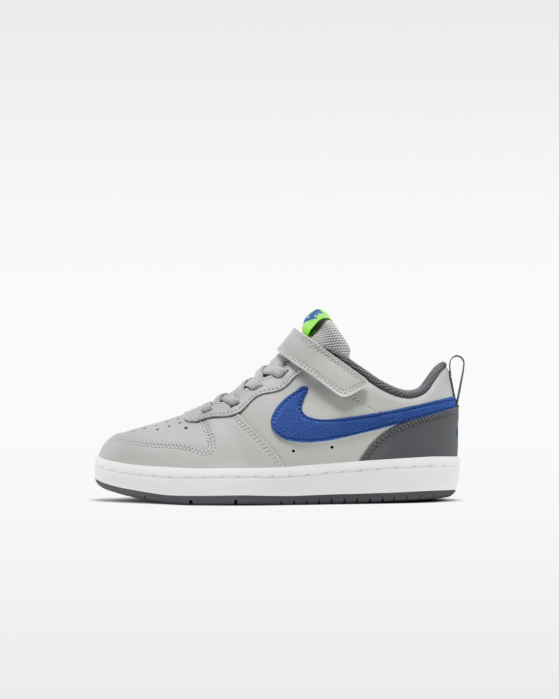 Nike Court Borough Low 2 Younger Kids' Shoes - Grey Fog/Iron Grey/Volt/Game Royal