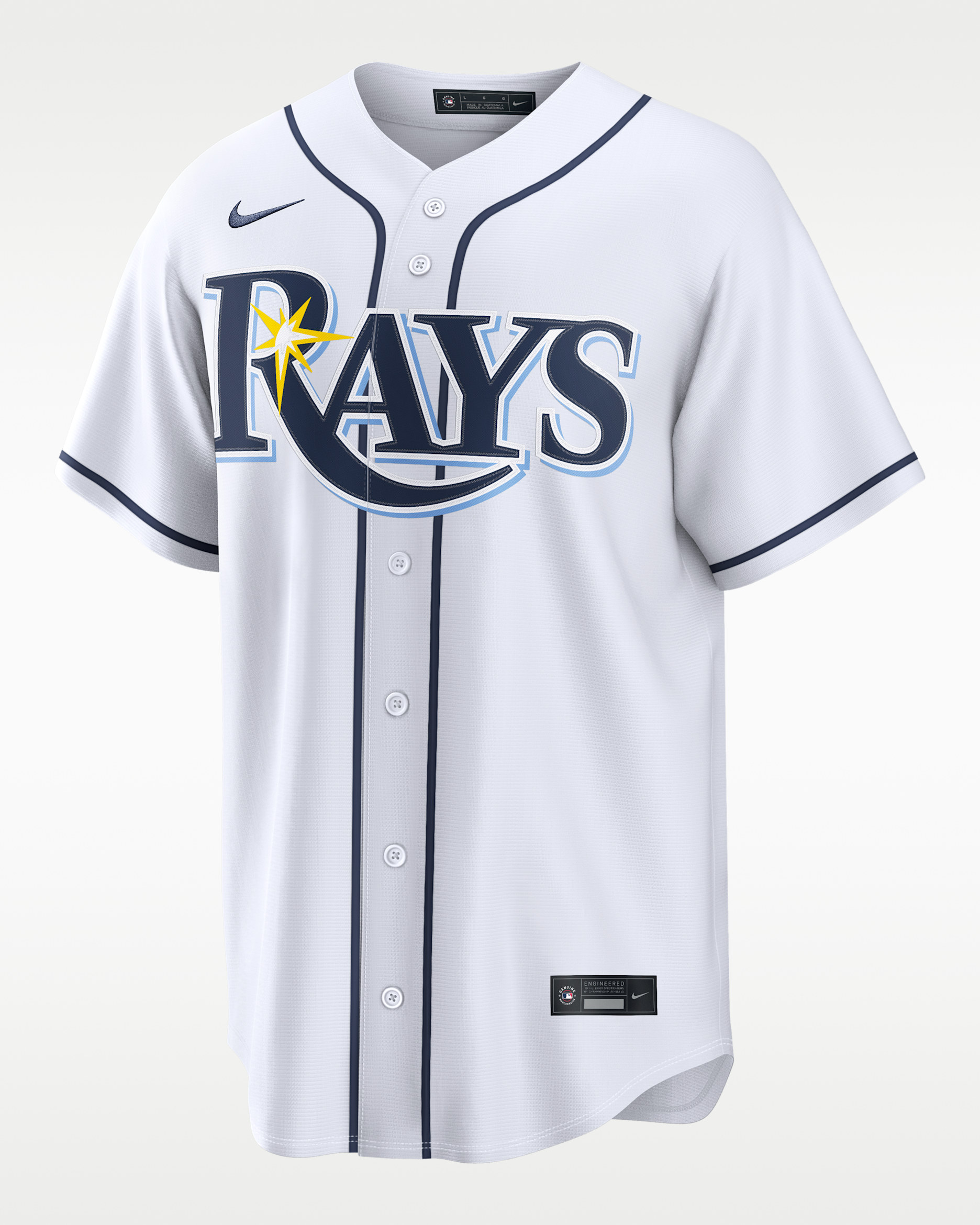 Jersey Nike de la MLB Replica para hombre Junior Caminero Tampa Bay Rays - Blanco