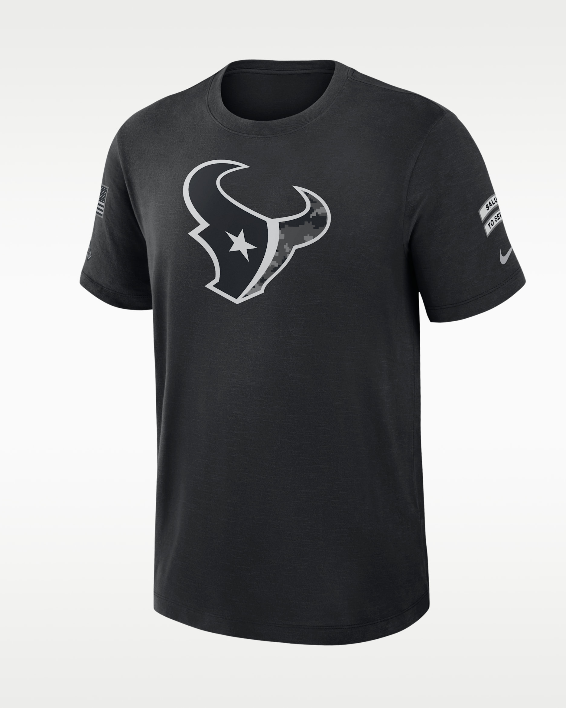 Playera Nike Dri-FIT de la NFL para hombre Houston Texans Salute to Service Slub - Negro