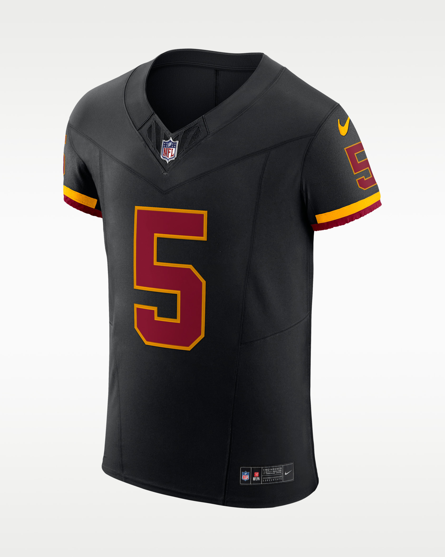 Jayden Daniels Washington Commanders Men's Nike Dri-FIT NFL Elite Jersey - Black