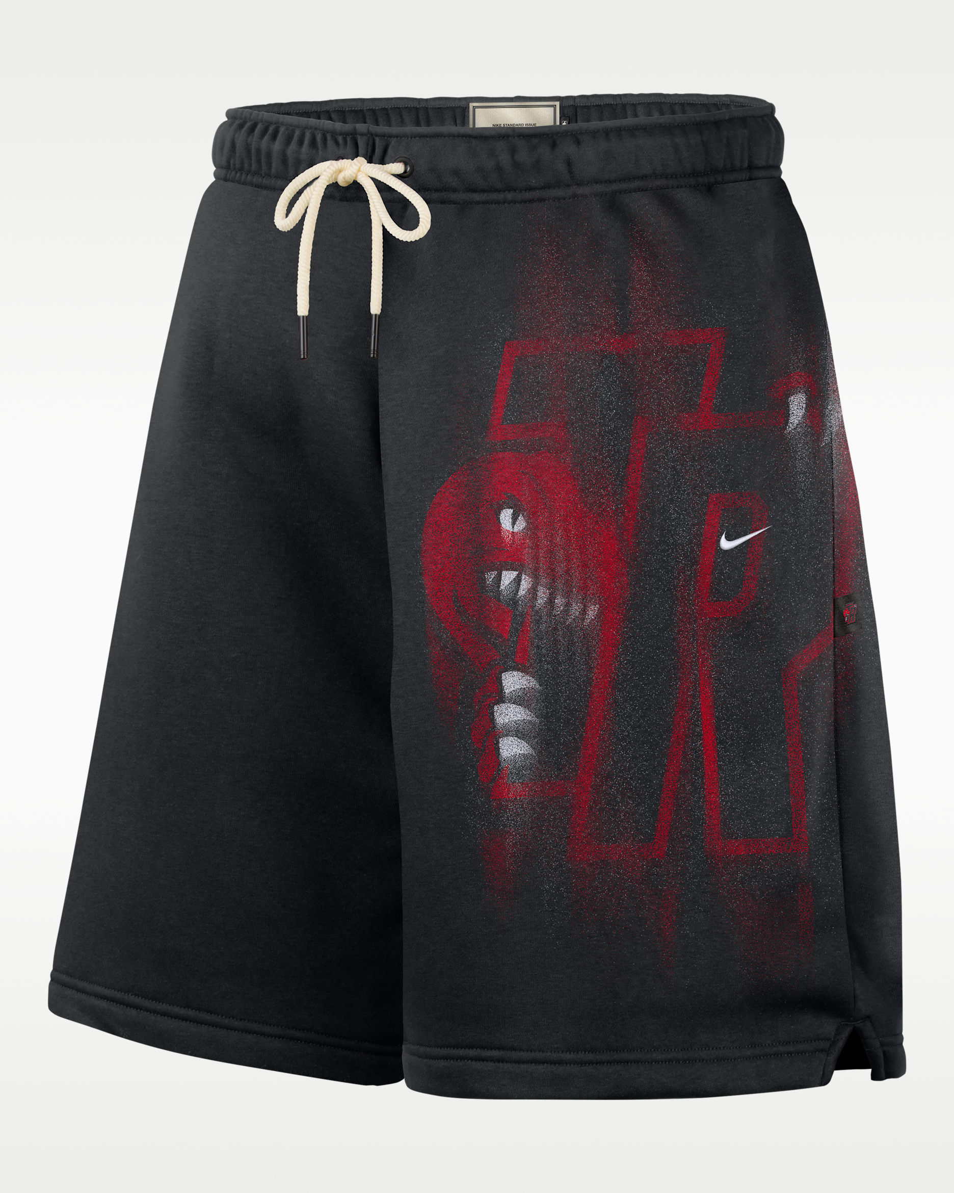 Shorts de básquetbol de tejido Fleece para hombre Toronto Raptors Standard Issue Nike - Negro/Blanco
