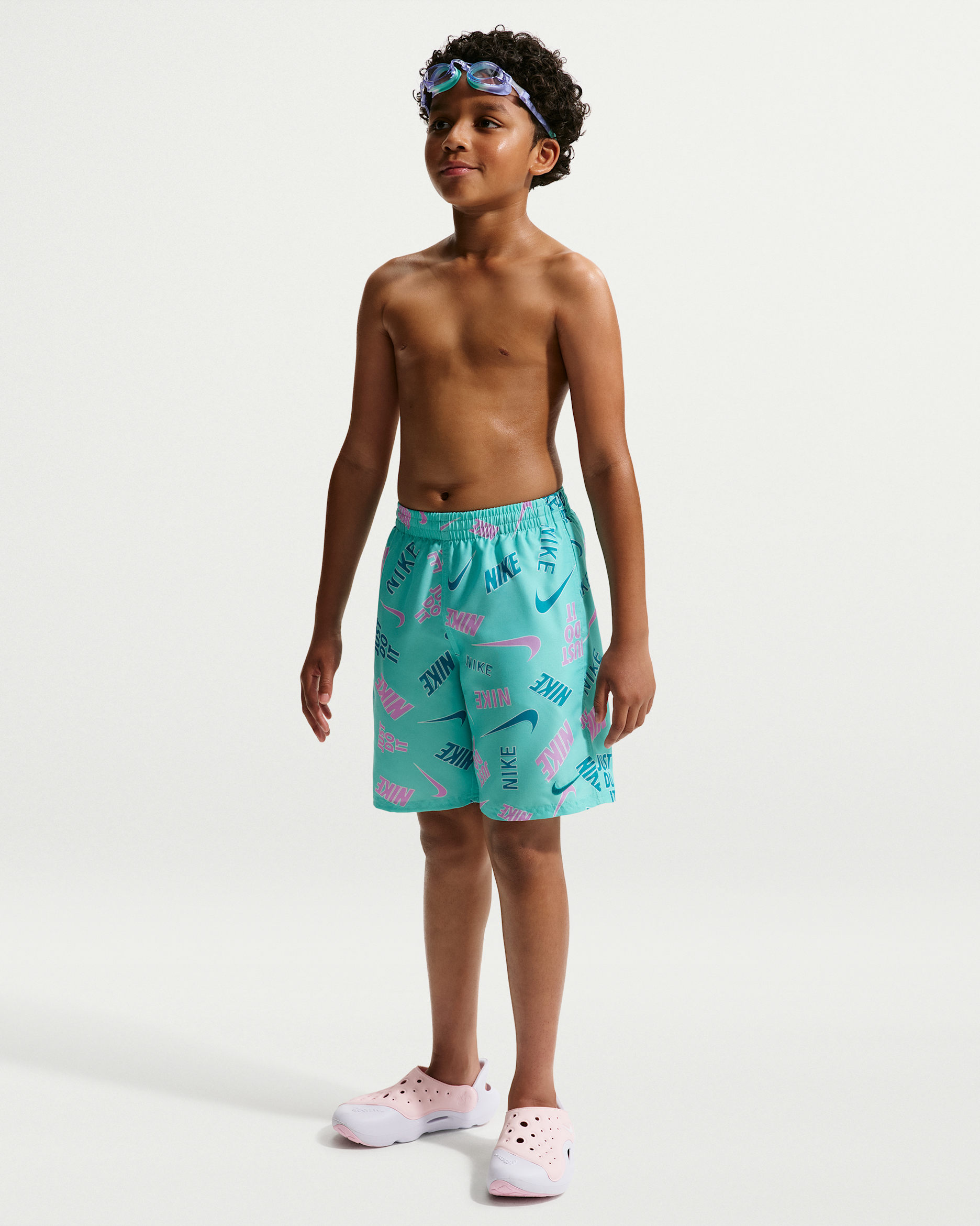 Nike Swim Breaker Big Kids' (Boys') 7" Brief-Lined Volley Short - Energy