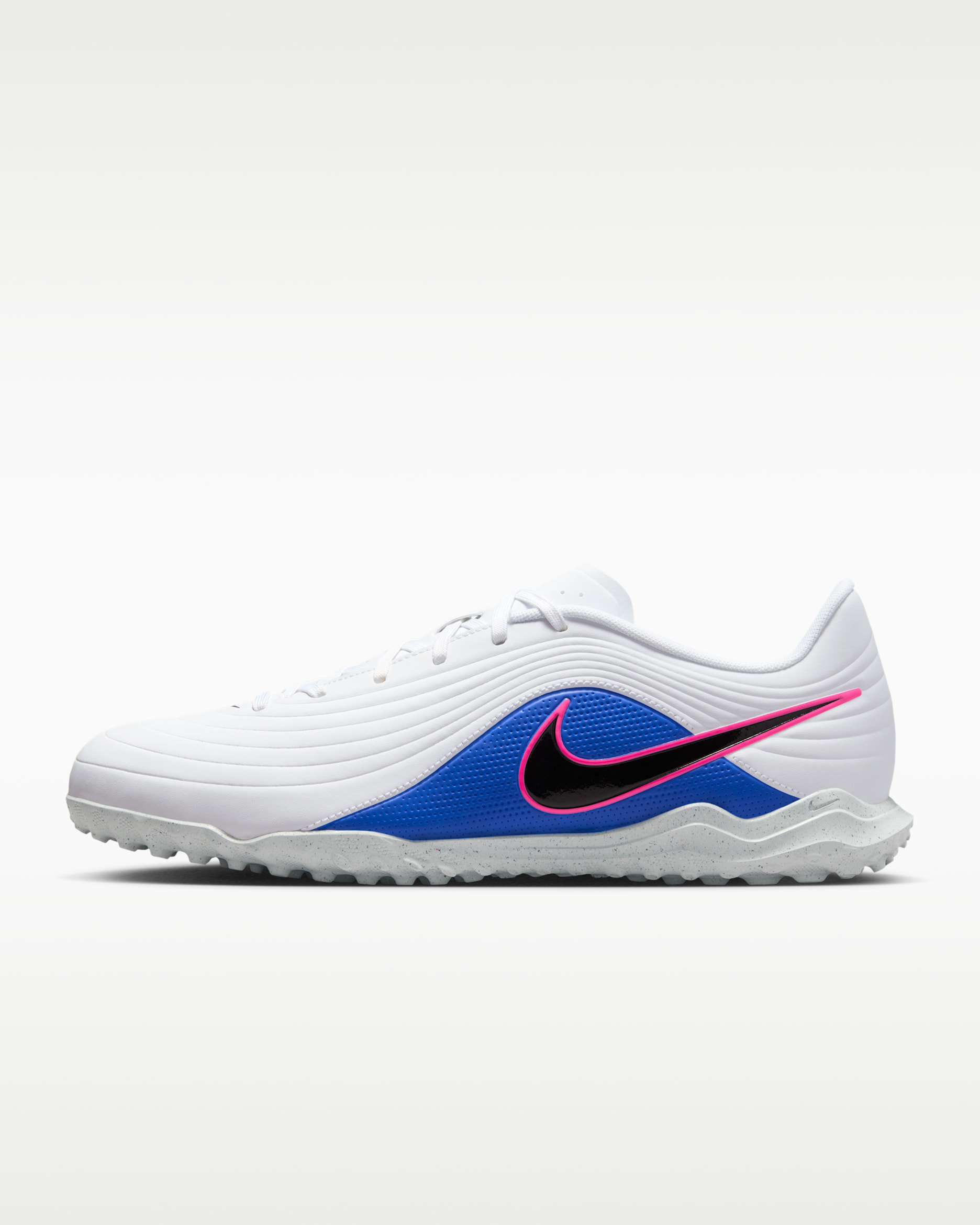 Nike Tiempo Maestro Club Turf Low-Top Soccer Shoes - White/Racer Blue/Pink Blast/Black