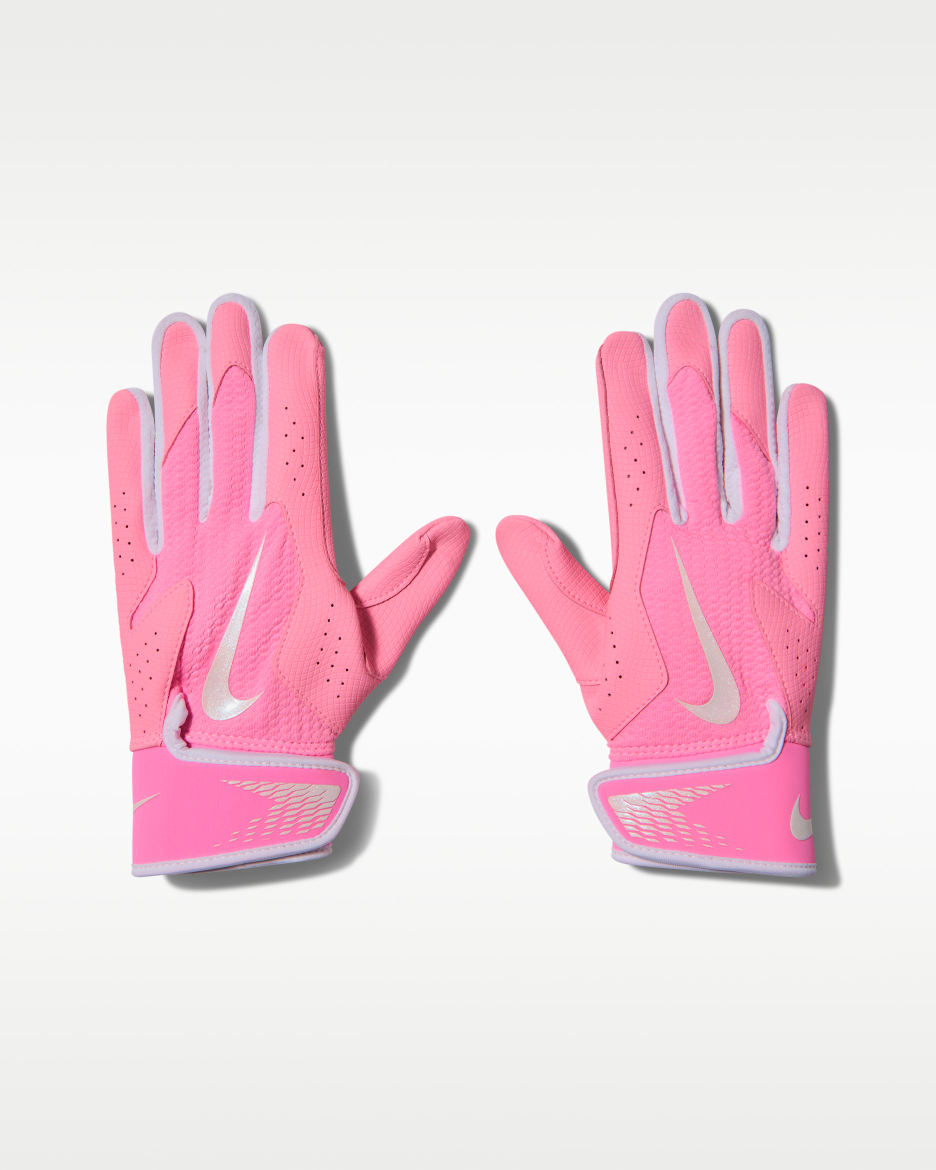 Guantes de bateo de softbol para niños talla grande (1 par) Nike Hyperdiamond 4.0 - Rosa rayo/Hiperrosa/Blanco
