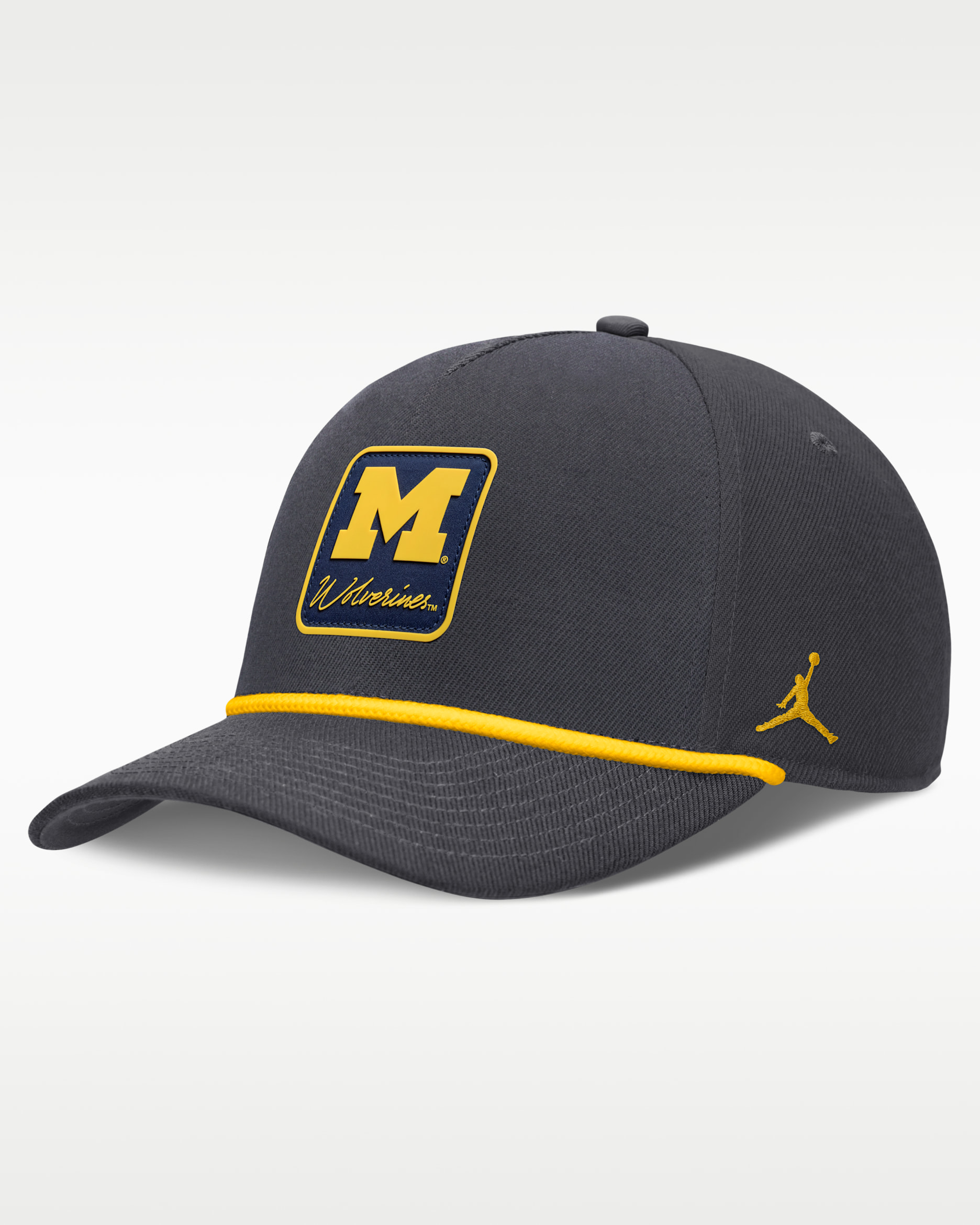 Michigan Primetime Rise Men's Jordan Brand Dri-FIT College A-Frame Adjustable Hat - Anthracite