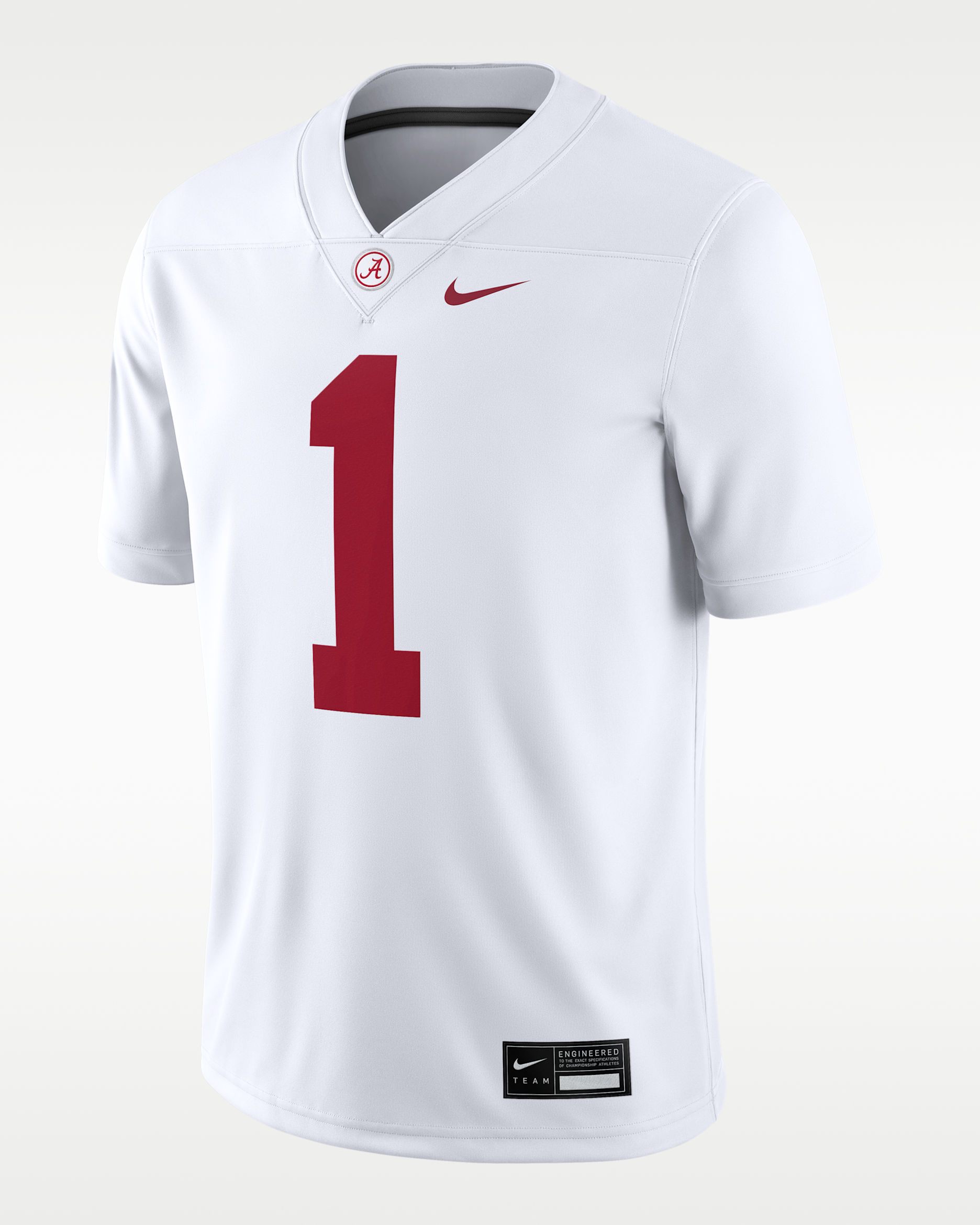 Jersey universitario Nike Dri-FIT Game para hombre Alabama Crimson Tide - Blanco