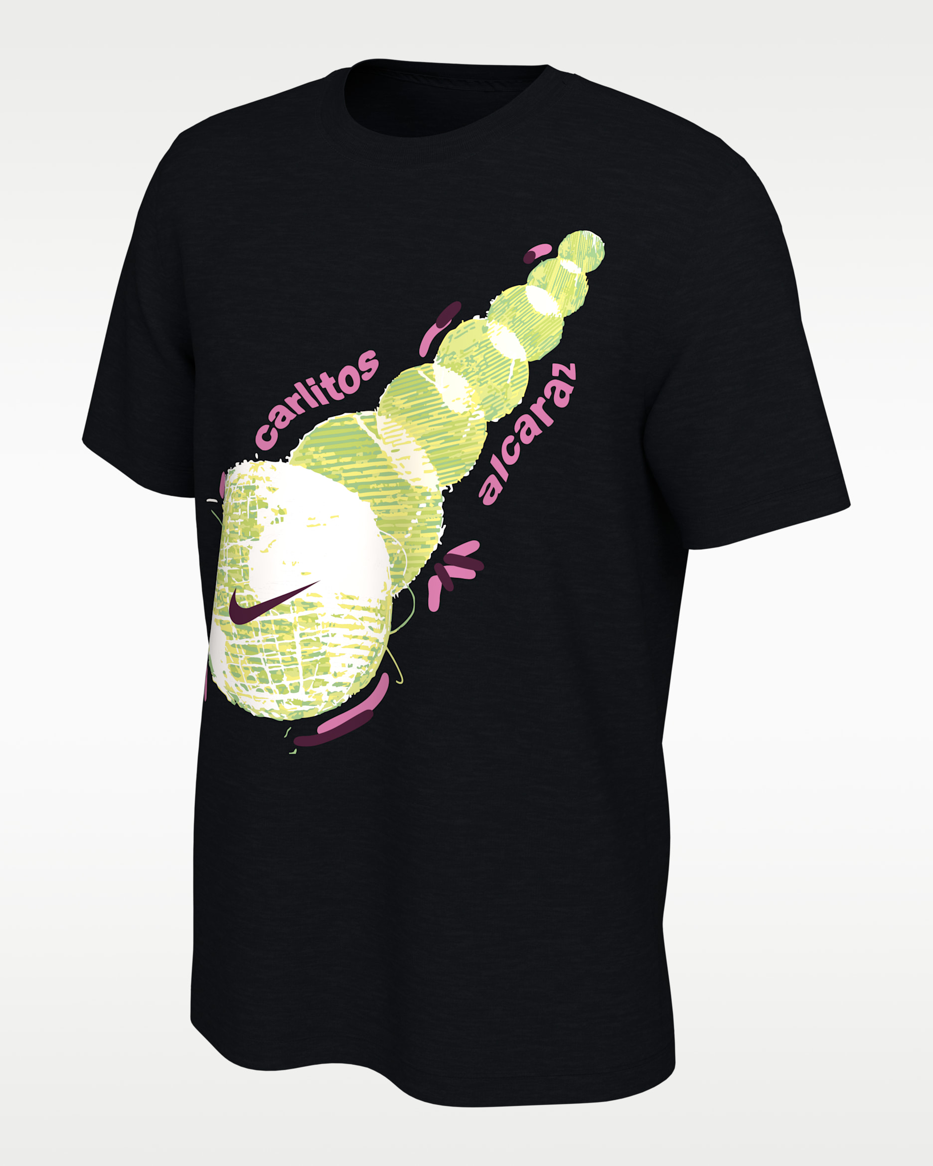 Carlos Alcaraz Nike Tennis Kurzarm-T-Shirt - Schwarz